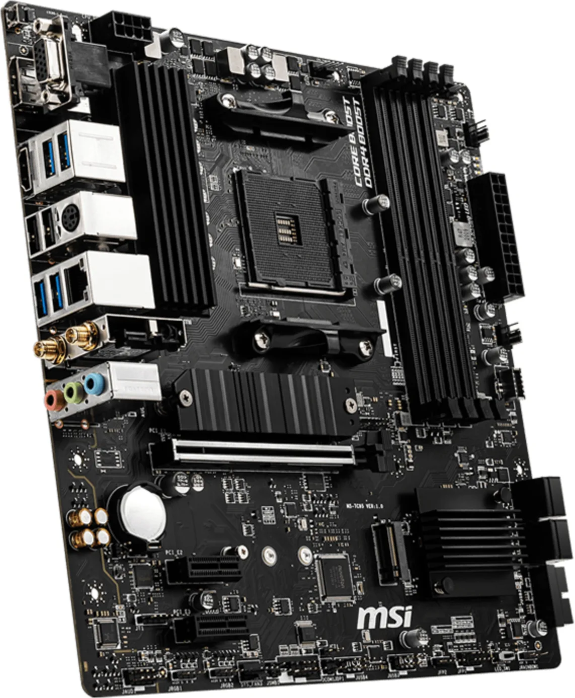 Imagen 3 de Tarjeta Madre MSI B550M PRO-VDH WIFI AMD AM4 4*DDR4 2*M.2 DP HDMI VGA USB3.2