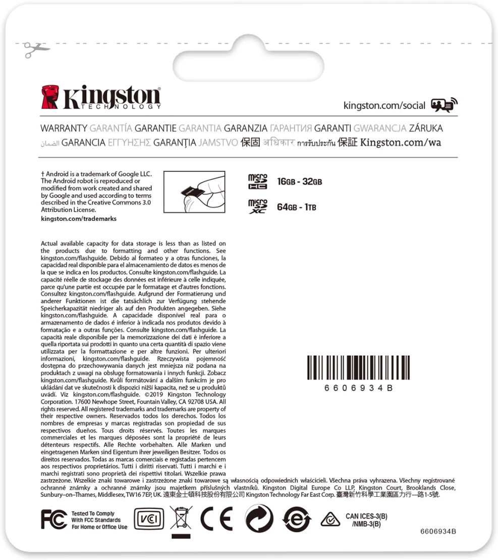 Imagen 5 de Memoria MicroSDXC 128GB Kingston Canvas Select Plus CL10 Lec100MBs Esc85MBs