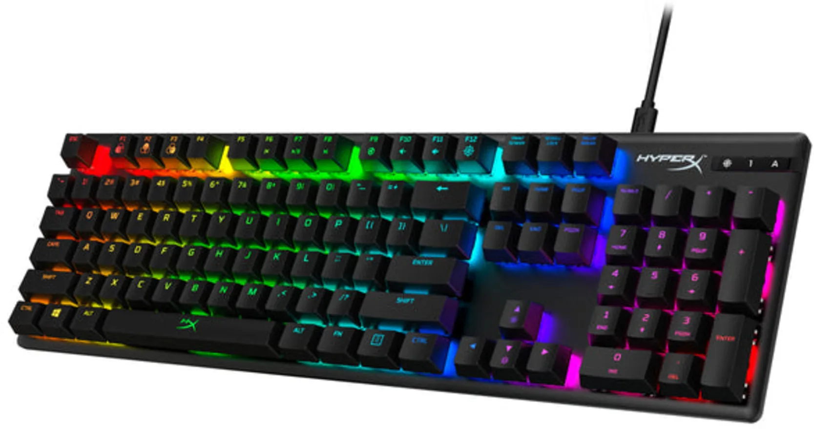 Imagen 2 de Teclado Gamer Alámbrico HP HyperX Alloy Origins ABS HX Red MERCO color Negro