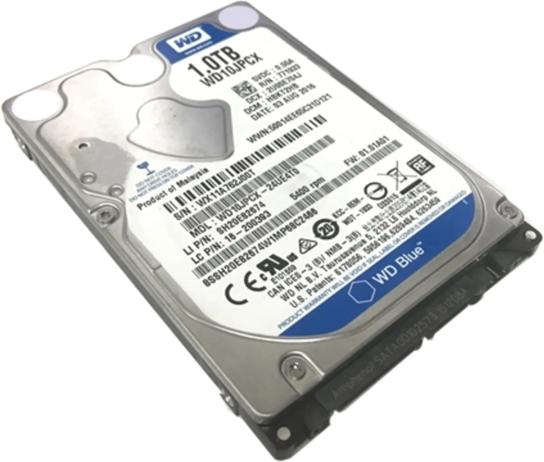 Imagen 0 de Disco Duro Western Digital Blue 1TB 2.5" 9.5mm 5400RPM SATA III 6GB/s 8MB (Reacondicionado)