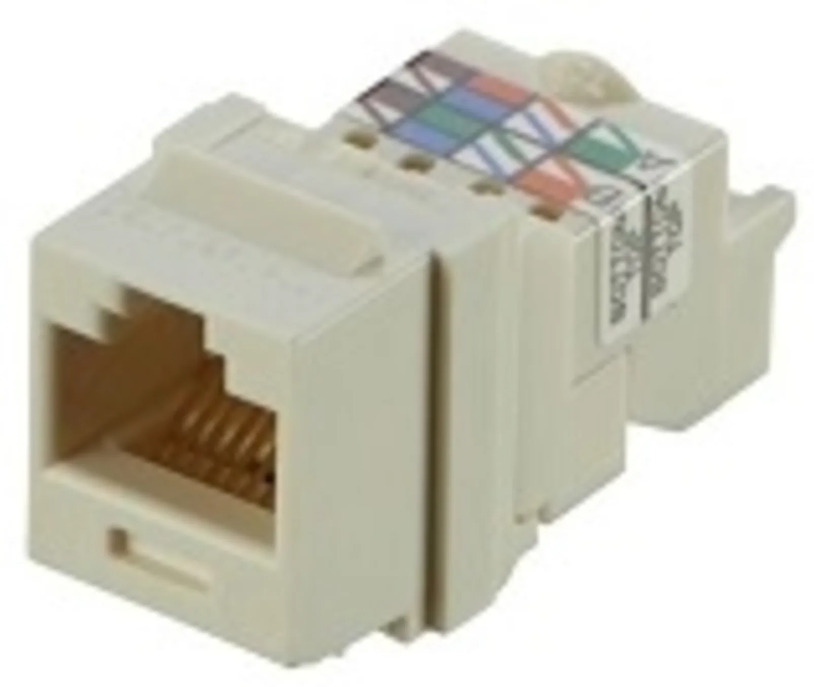 Imagen 1 de Modulo jack Off white Category 6, 8-position, 8-wire Keystone