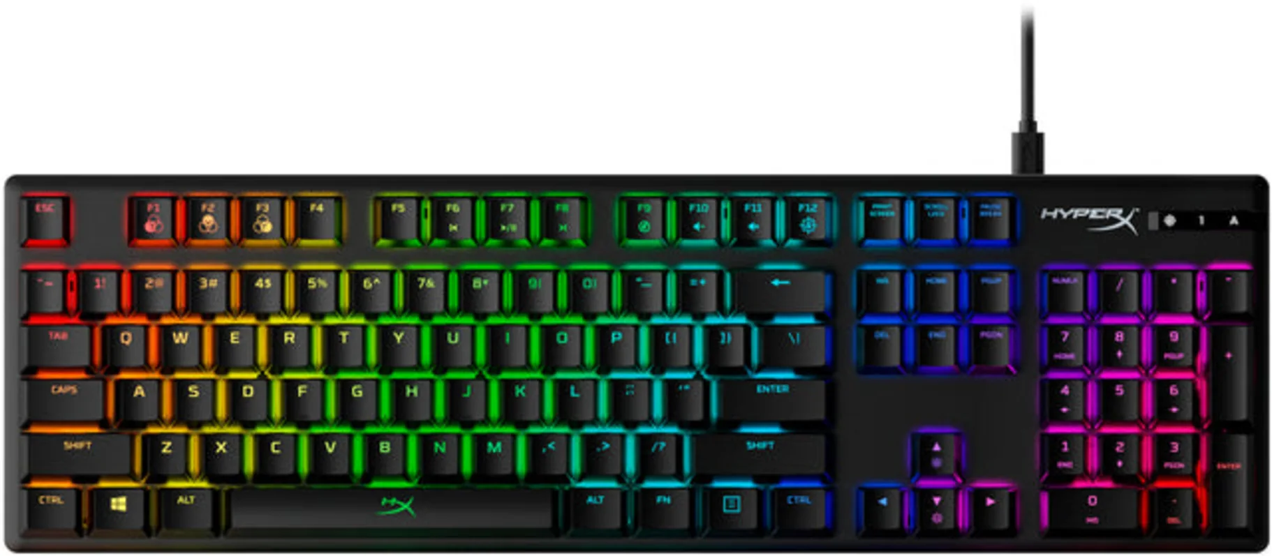Imagen 6 de Teclado Gamer Alámbrico HP HyperX Alloy Origins ABS HX Red MERCO color Negro