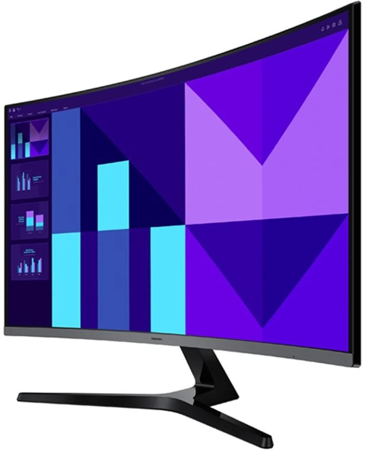 Imagen 2 de Monitor Curvo Samsung Essential Monitor S3 S39GD 32"FHD VA VGA HDMI 100Hz 4(GTG)