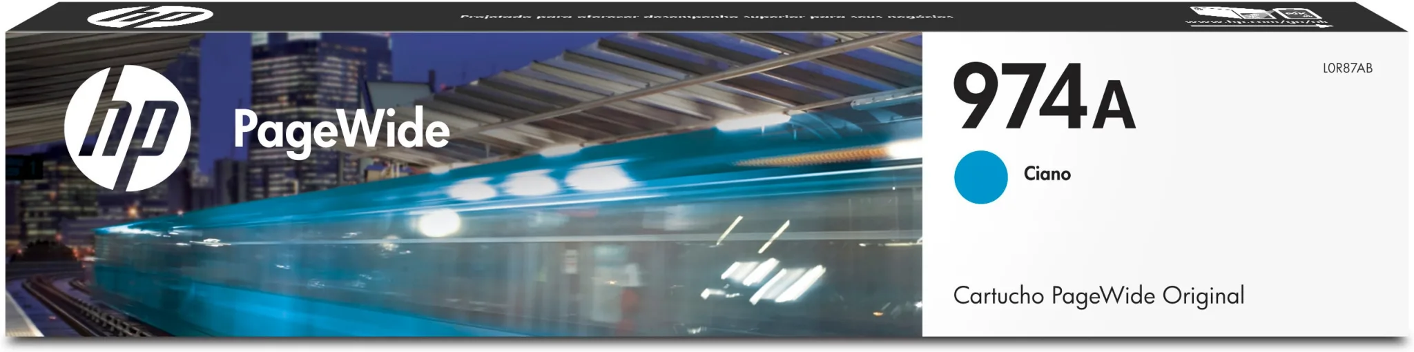 Imagen 0 de Cartridge HP 974A PageWide Cian para Impr PageWide 352/377/452/477, 3000Pág