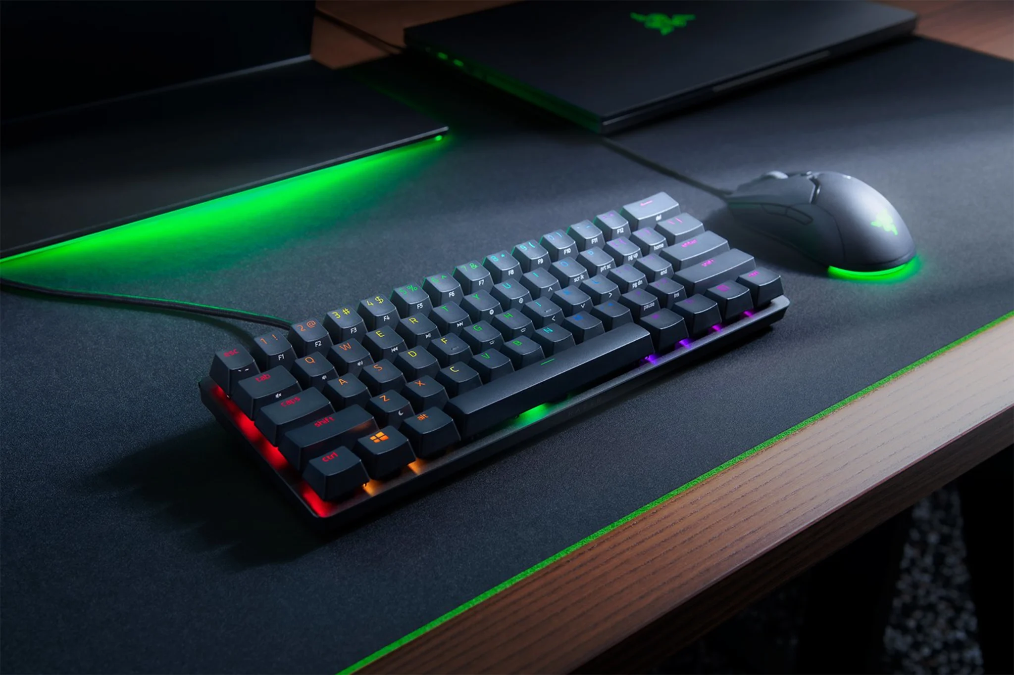 Imagen 1 de Razer Huntsman Mini Black / Clicky Optical Purple Switch / Espanol (RZ03-0339290