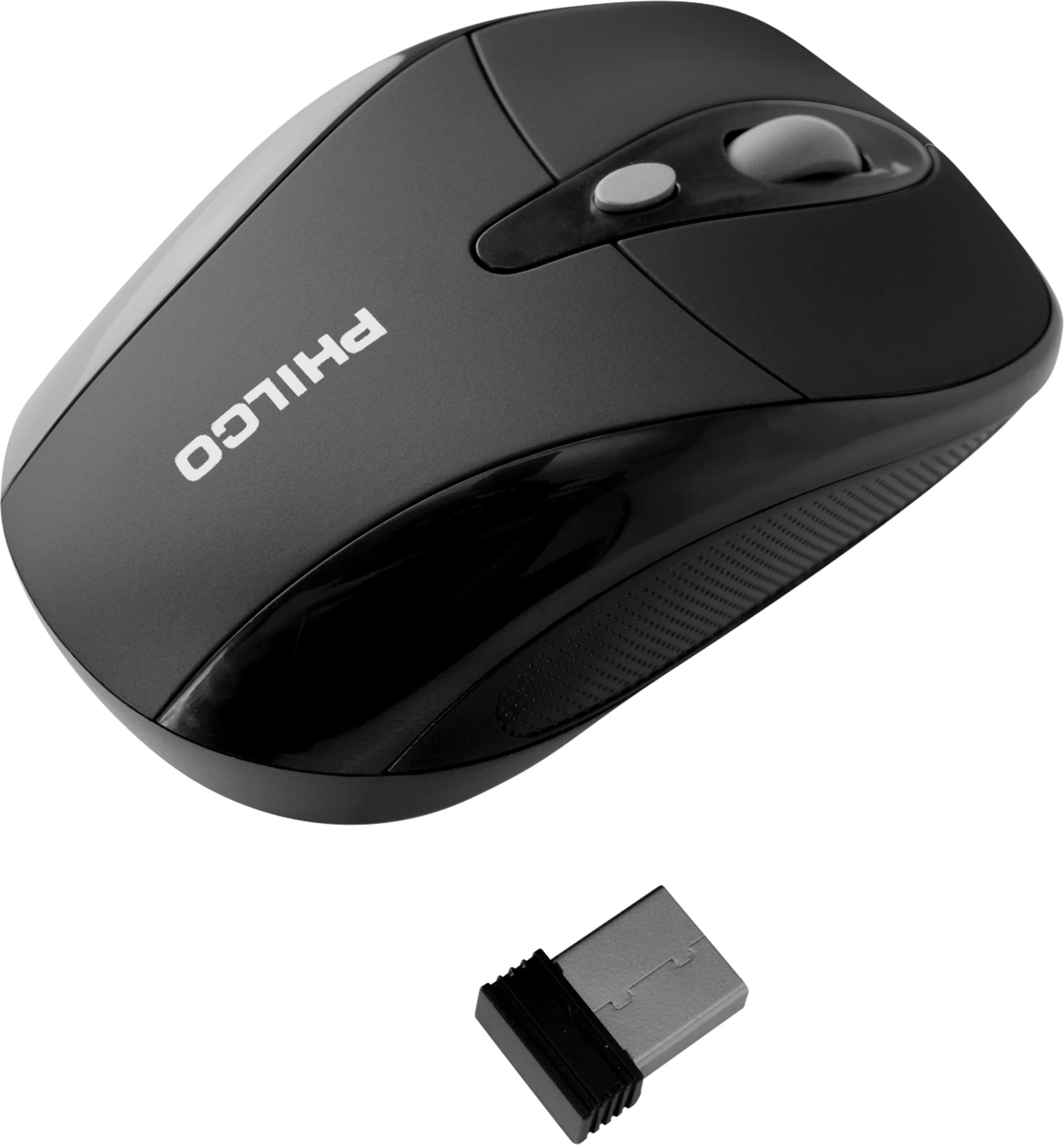 Imagen 2 de Mouse Inalámbrico Philco 245WN, Óptico 1000dpi 5 botones Receptor USB, Negro