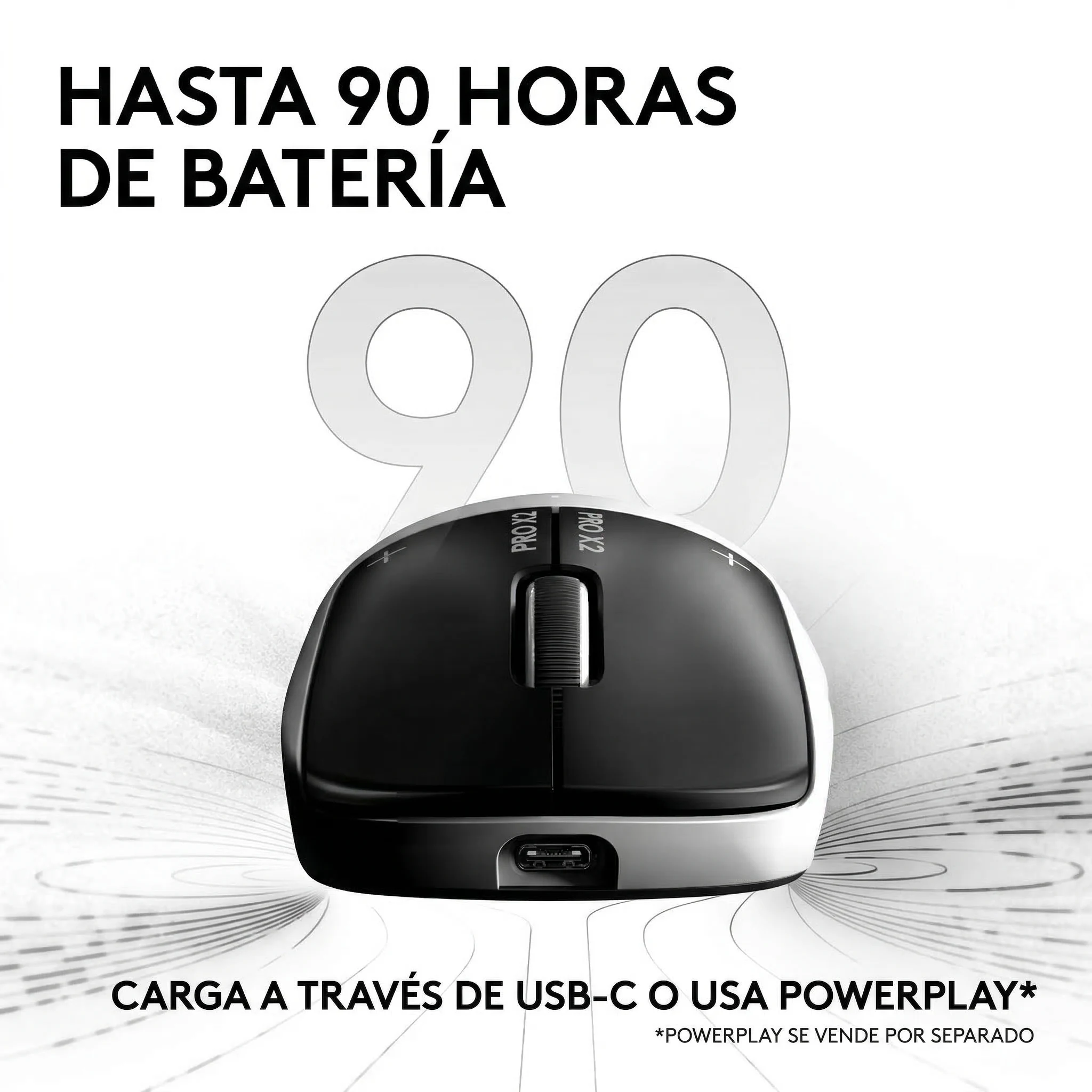 Imagen 9 de Mouse Gamer Inalámbrico Logitech PRO X2 SUPERSTRIKE Óptico 44000dpi Blanco/Negro