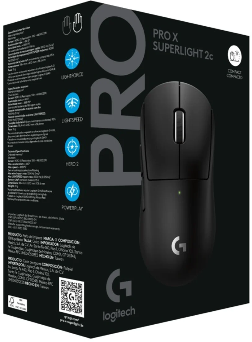 Imagen 8 de Mouse Inalámbrico Gamer Logitech Pro X SuperLigth 2C Sen Hero 2 LIGTHFORCE Negro