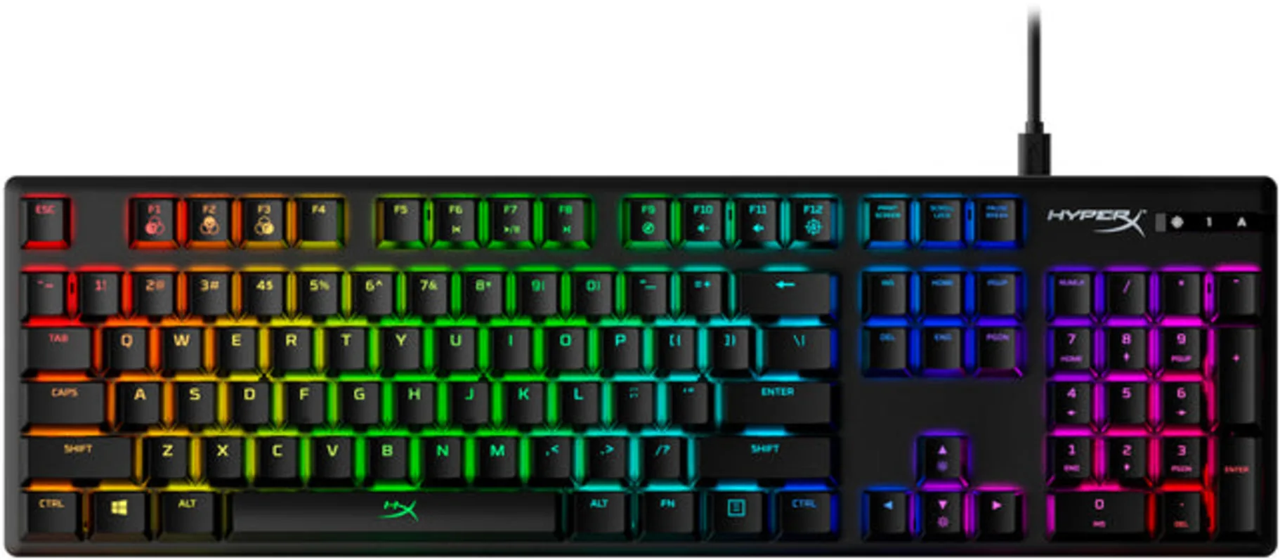 Imagen 0 de Teclado Gamer Alámbrico HP HyperX Alloy Origins ABS HX Red MERCO color Negro