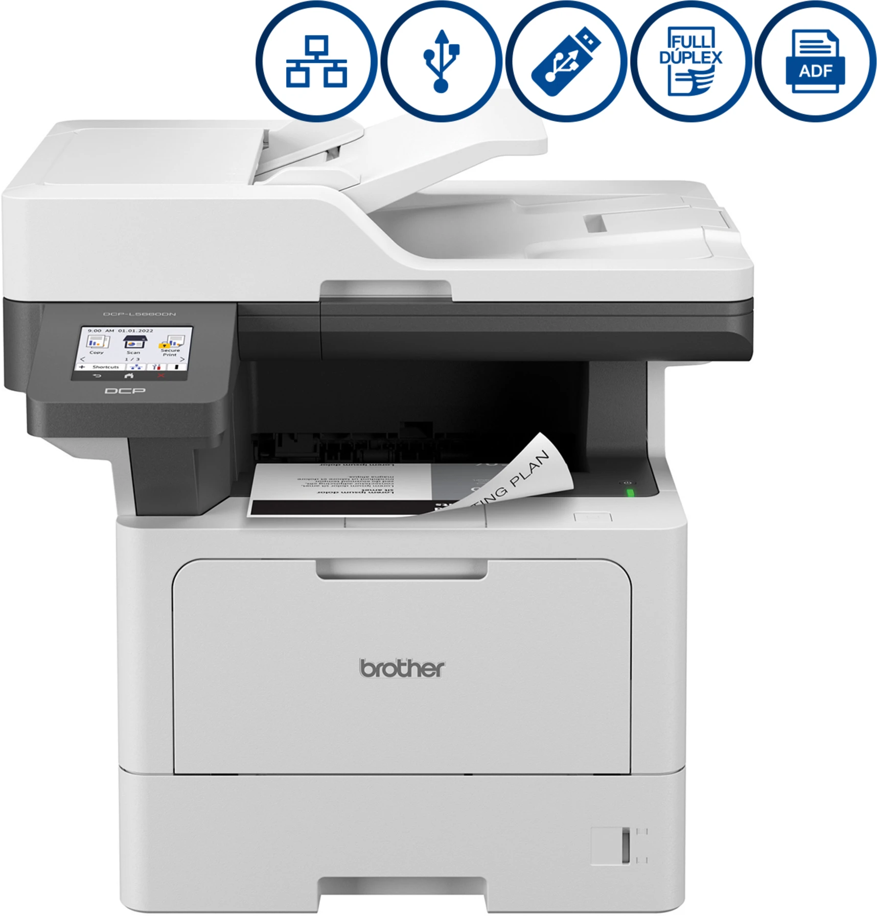 Imagen 0 de Impresora Multifunción Brother DCP-L5660DN, Láser monocrómo LAN USB2.0 Dúplex