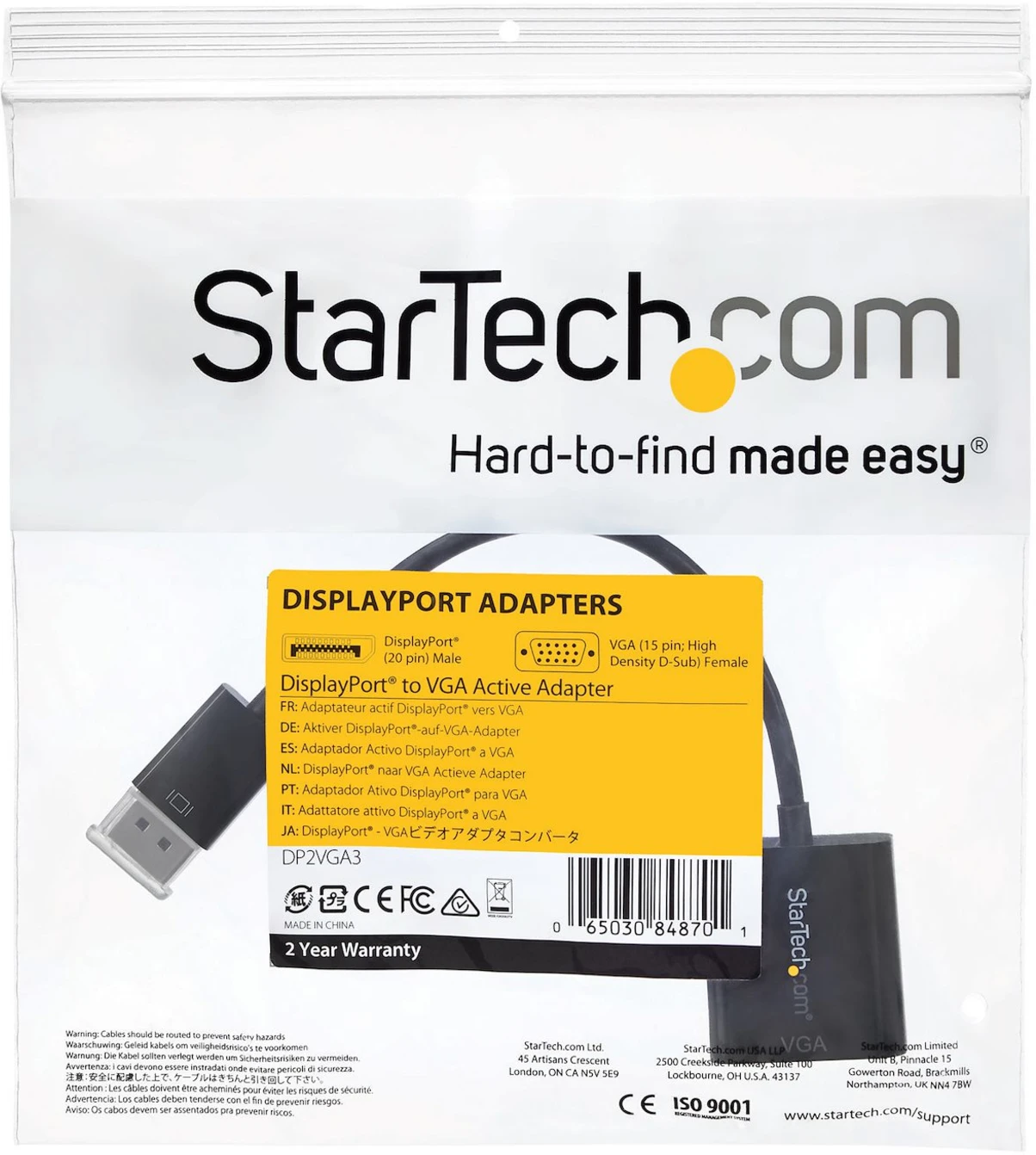 Imagen 5 de Adaptador DisplayPort 1.2 Macho a VGA Hembra  1920*1200