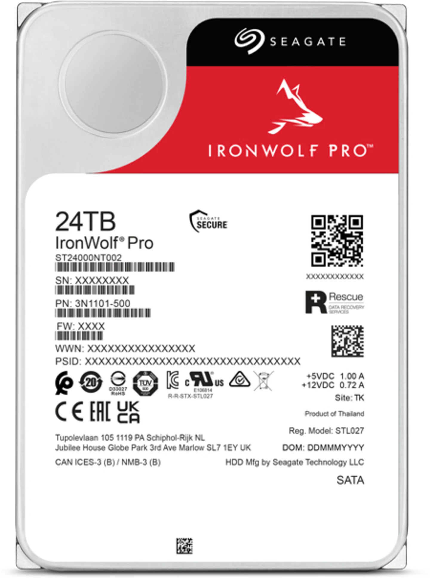 Imagen 3 de Disco Duro Seagate IronWolf Pro 24TB 3.5" 7200rpm SATA III 512MB p/NAS