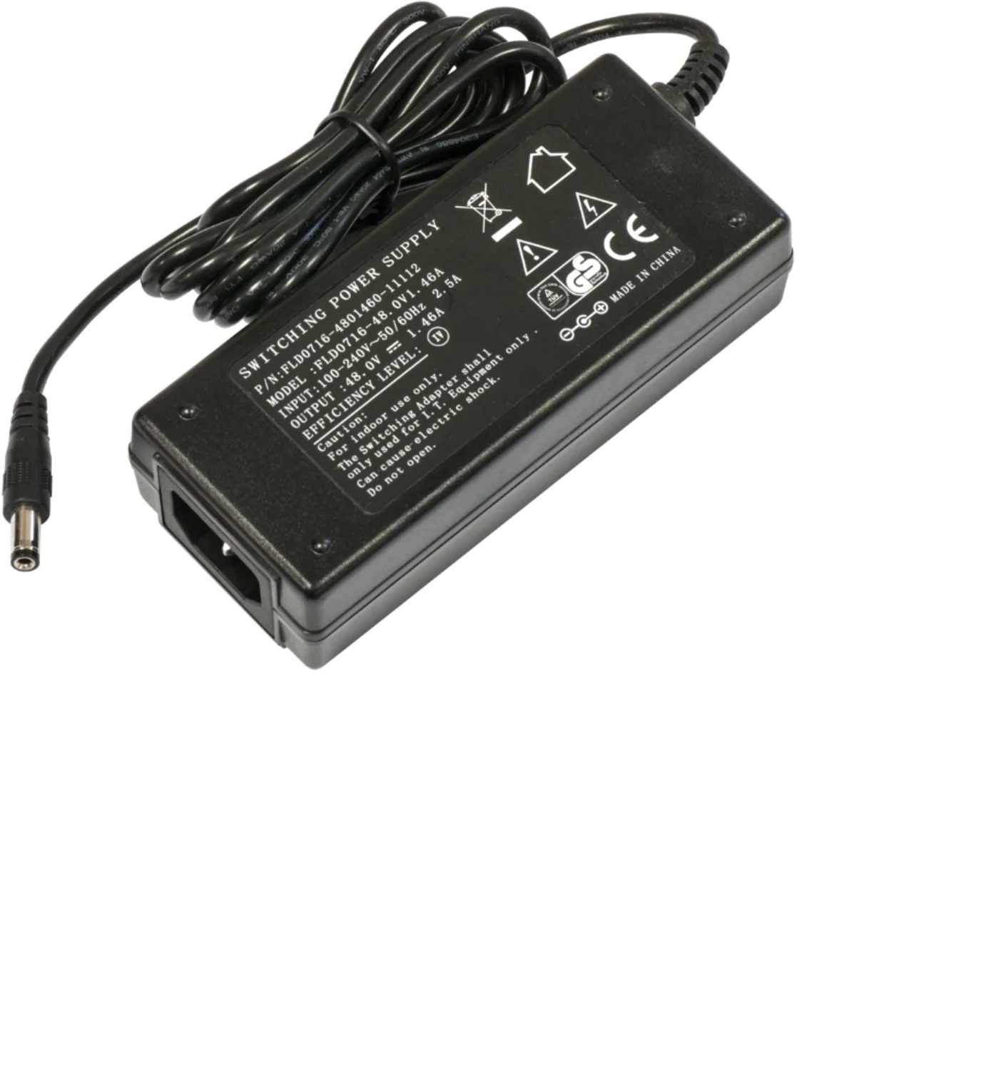 Imagen 0 de Cargador Mikrotik 70W 48V 1.46A (Plug 5.5*2.1mm) Requiere Cable Poder C13