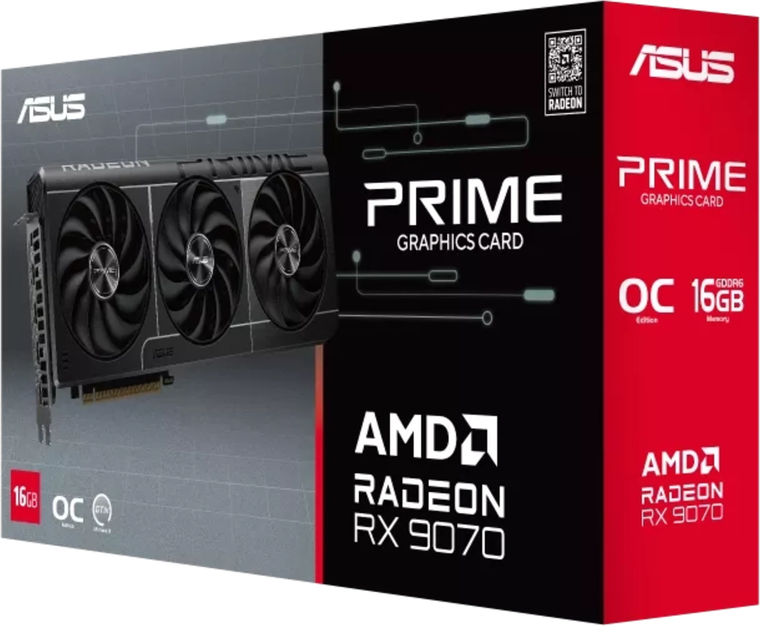 Imagen 6 de TARJ. VIDEO PCI EXP. 16GB GDDR6 PRIME RADEON RX 9070 EVO OC 3 VENT.(PRIME-RX9070-O16G-EVO)