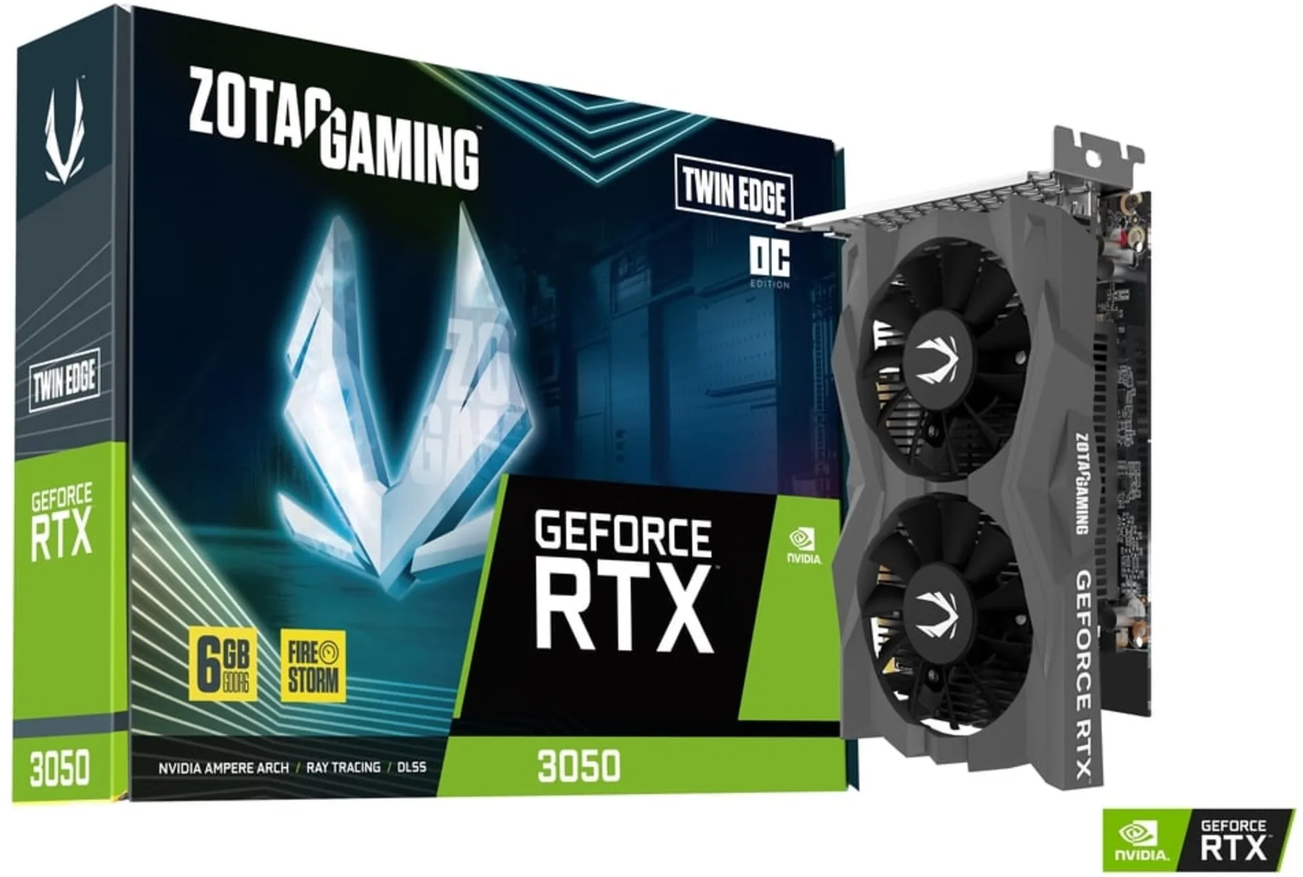 Imagen 1 de Tarjeta de Video Zotac GAMING GF-RTX 3050 6GB GDDR6 Twin Edge OC 3*DP HDMI PCIe