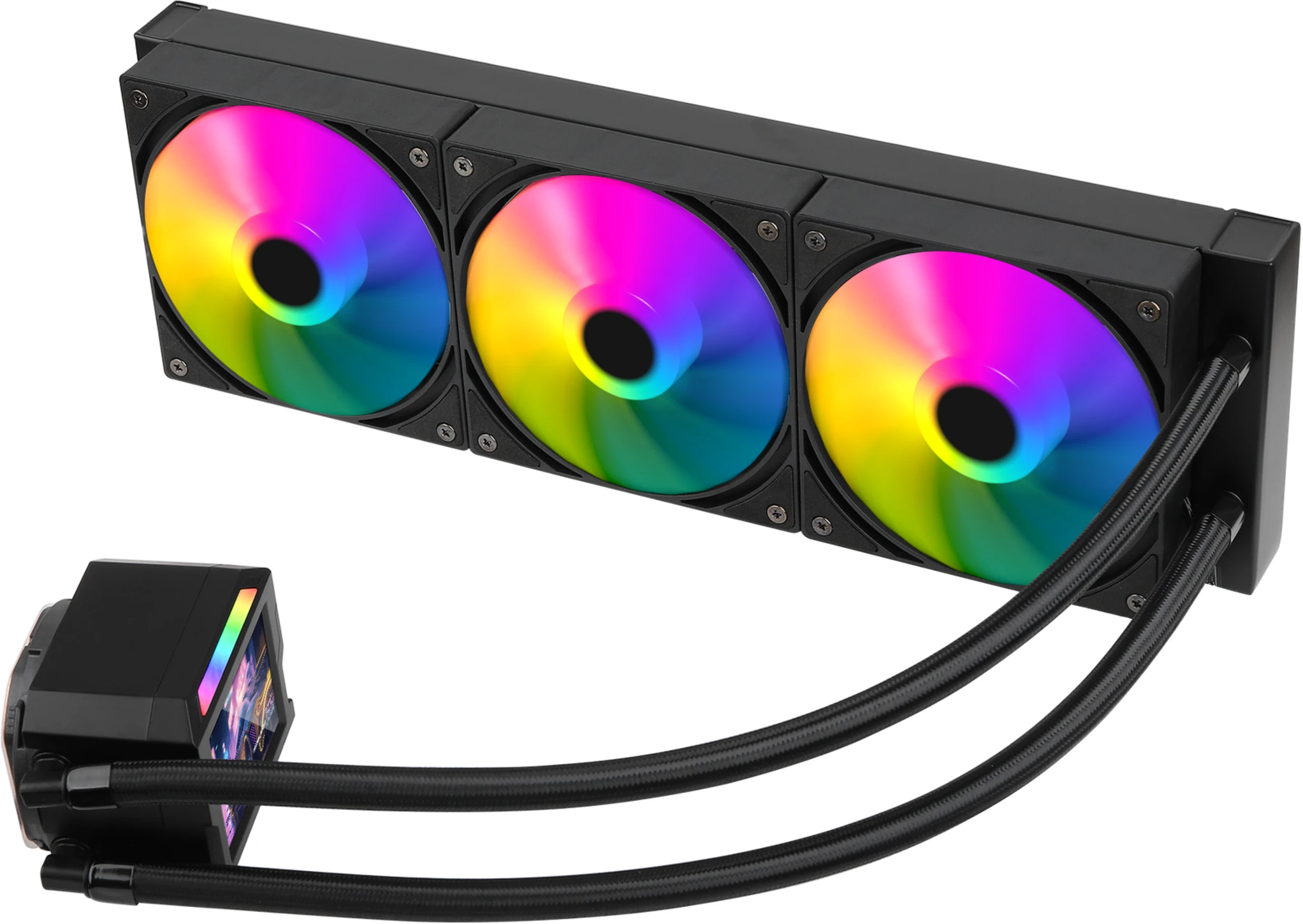 Imagen 4 de Refrigeracion Liquida ESGAMING AURORA 360 ARGB | Pantalla LCD IPS 2.8" | 3 Venti