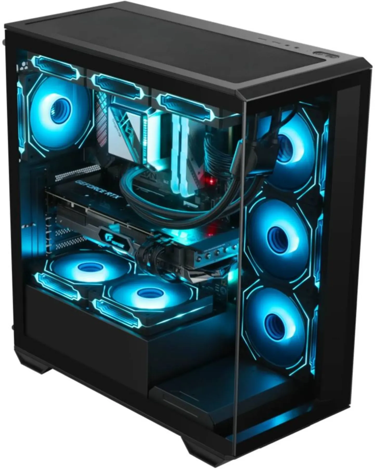 Imagen 9 de Gabinete Gamer EsGaming GILGAMESH 270deg Micro ATX / ITX 6 ARGB Controlado