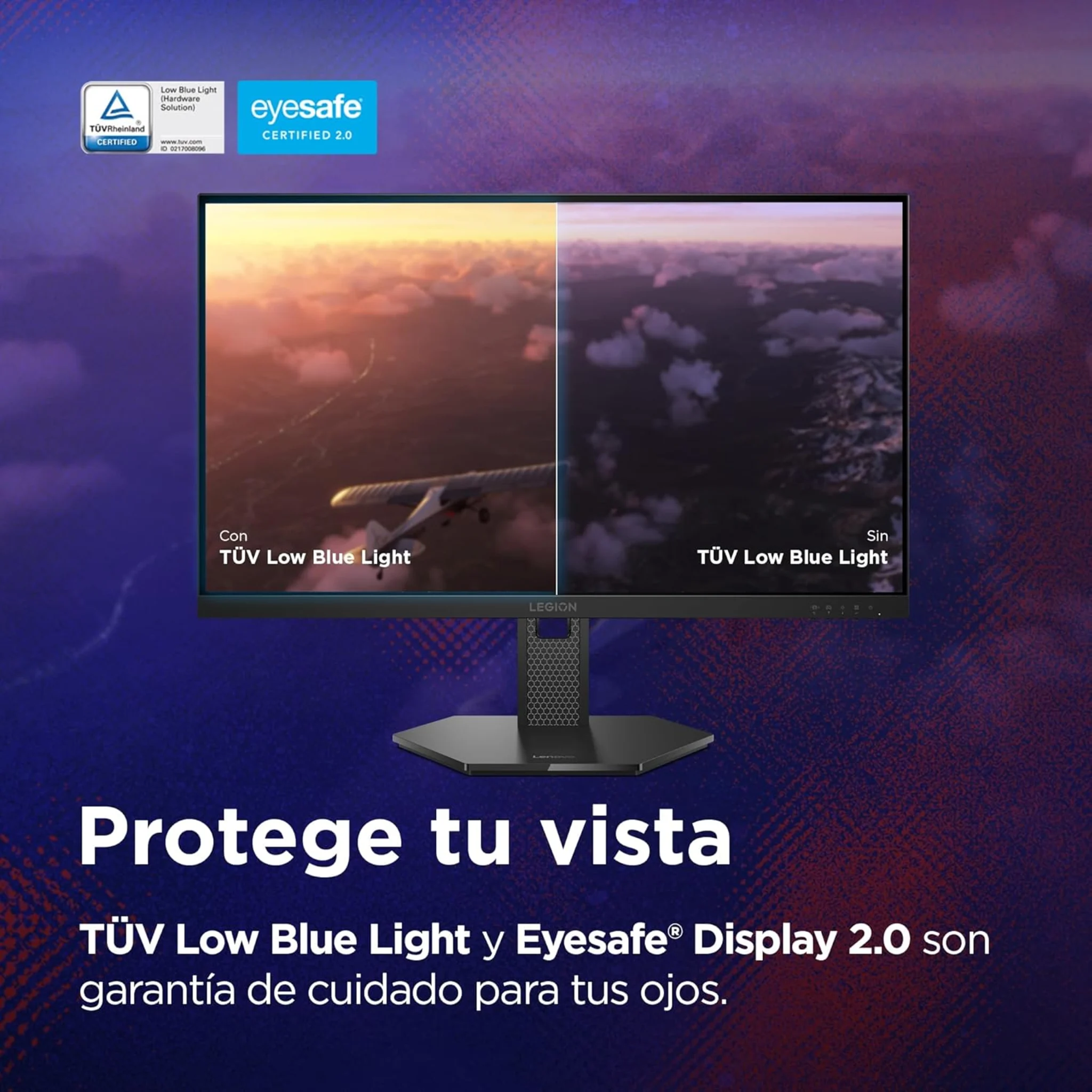 Imagen 3 de Monitor Lenovo Legion 27-10 27" FHD 1920*1080 IPS 1*DP 2*HDMI 240Hz