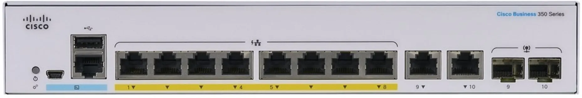Imagen 2 de Switch Cisco CBS350 Managed 8-port GE PoE Ext PS 2x1G Combo