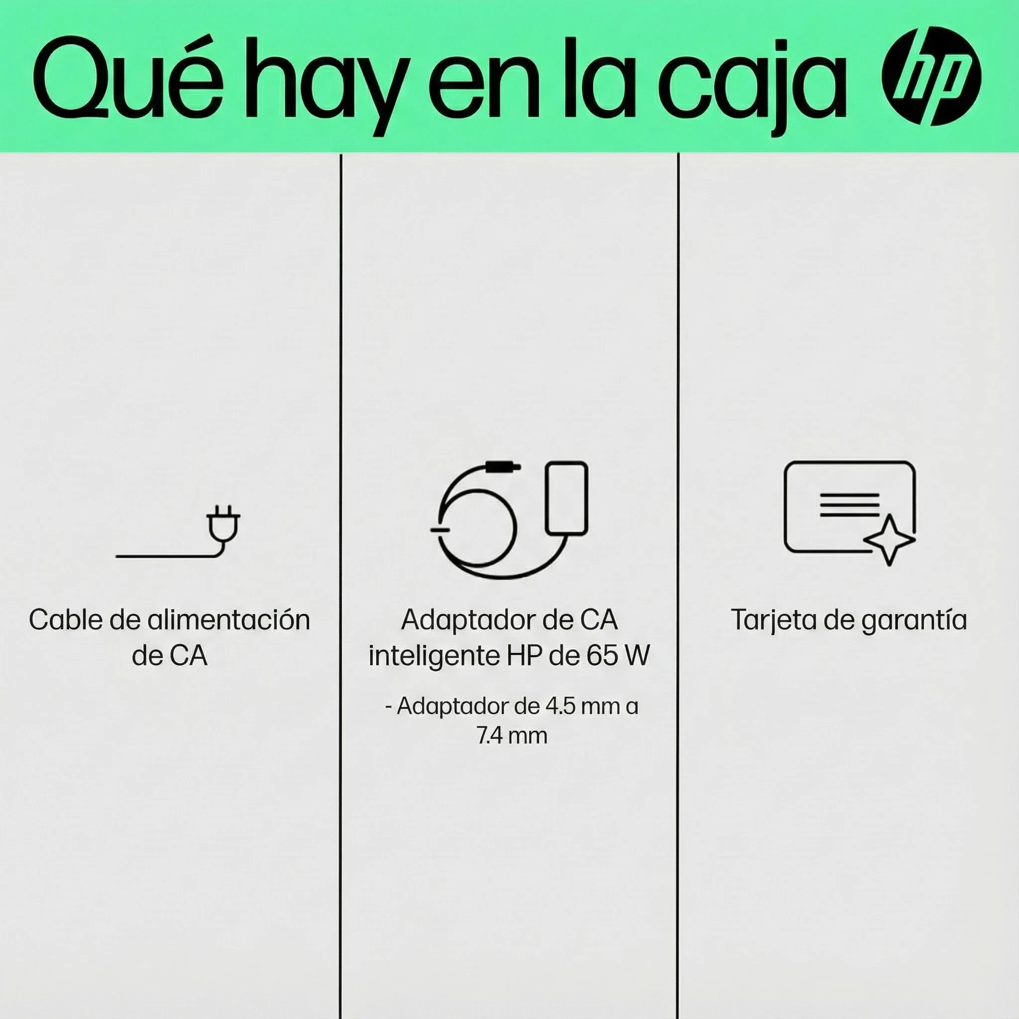 Imagen 4 de Cargador de notebook HP original inteligente de 4,5 mm de 65 W punta redonda