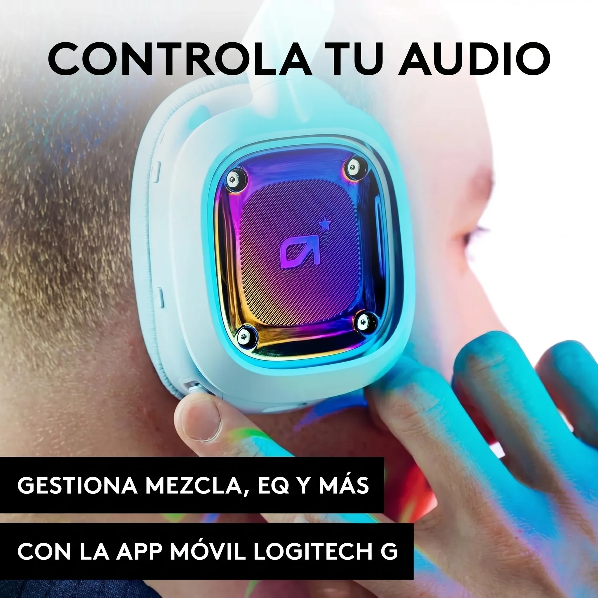Imagen 3 de Audífonos Gamer Inalámbrico Logitech Astro  A30 Lightspeed PS Blanco Púrpura