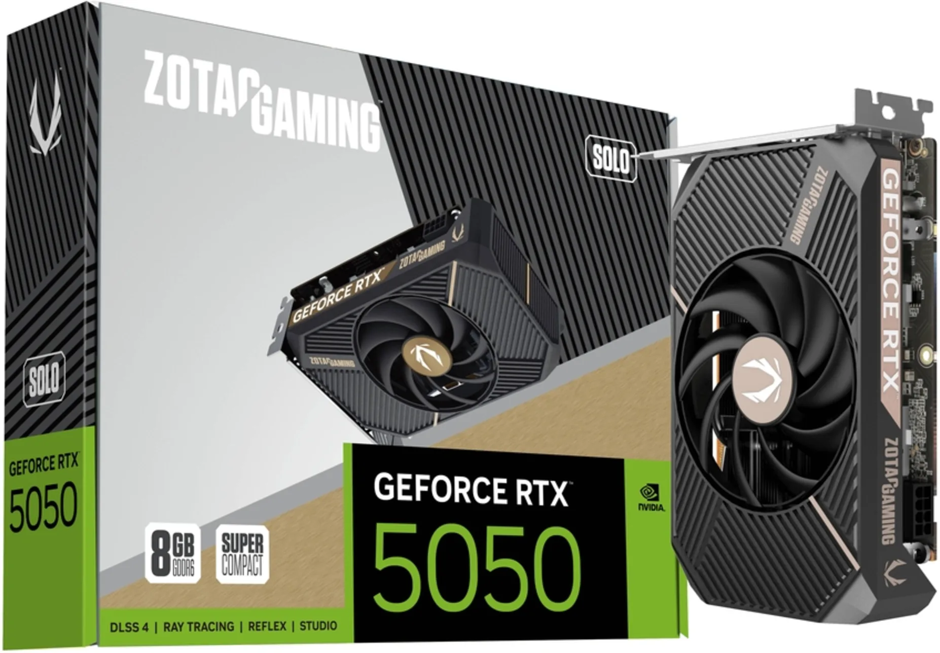 Imagen 0 de Tarjeta de Video Zotac GAMING GeForce RTX 5050 SOLO 8GB GDDR6 3*DP 1*HDMI PCIe5