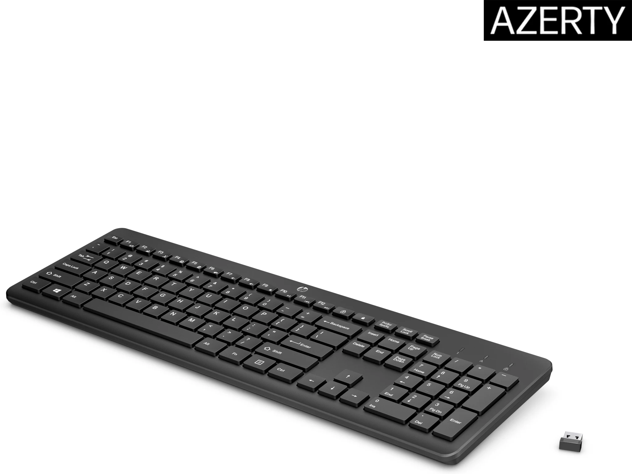 Imagen 1 de Teclado Inalámbrico HP 230, Tradicional QWERTY+Numérico Español USB Color Negro