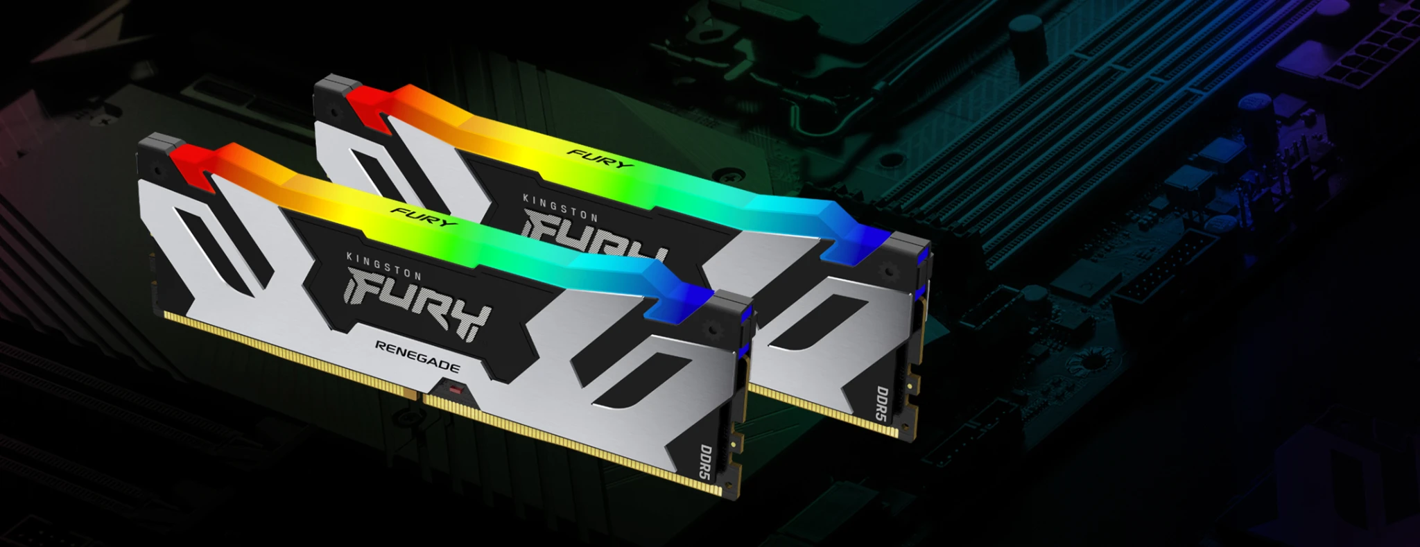 Imagen 4 de Memoria RAM 24GB DDR5 6400MHz DIMM CL32 Non-ECC 1.4v 288p - Fury Renegade RGB