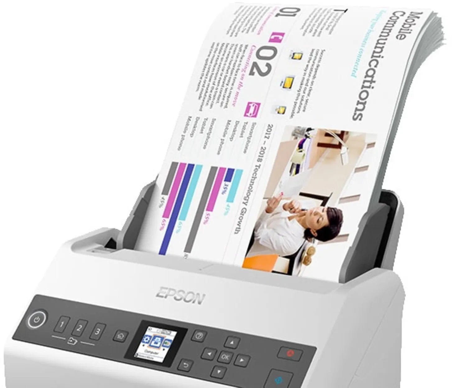 Imagen 2 de Escáner de Escritorio Epson DS-730N Color Duplex 600dpi USB2.0
