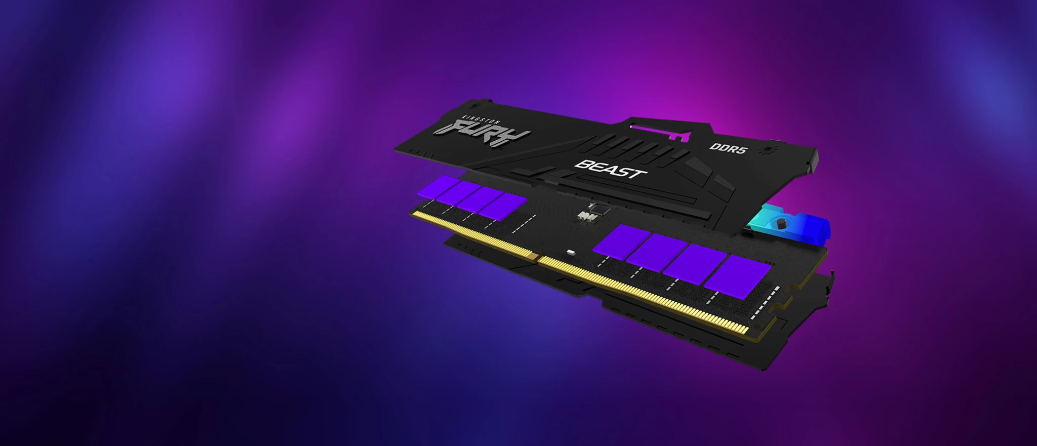 Imagen 11 de Memoria RAM 32GB (2*16GB) DDR5 6000MHz  DIMM CL30 Non-ECC 1.4v 288p FuryBeastRGB