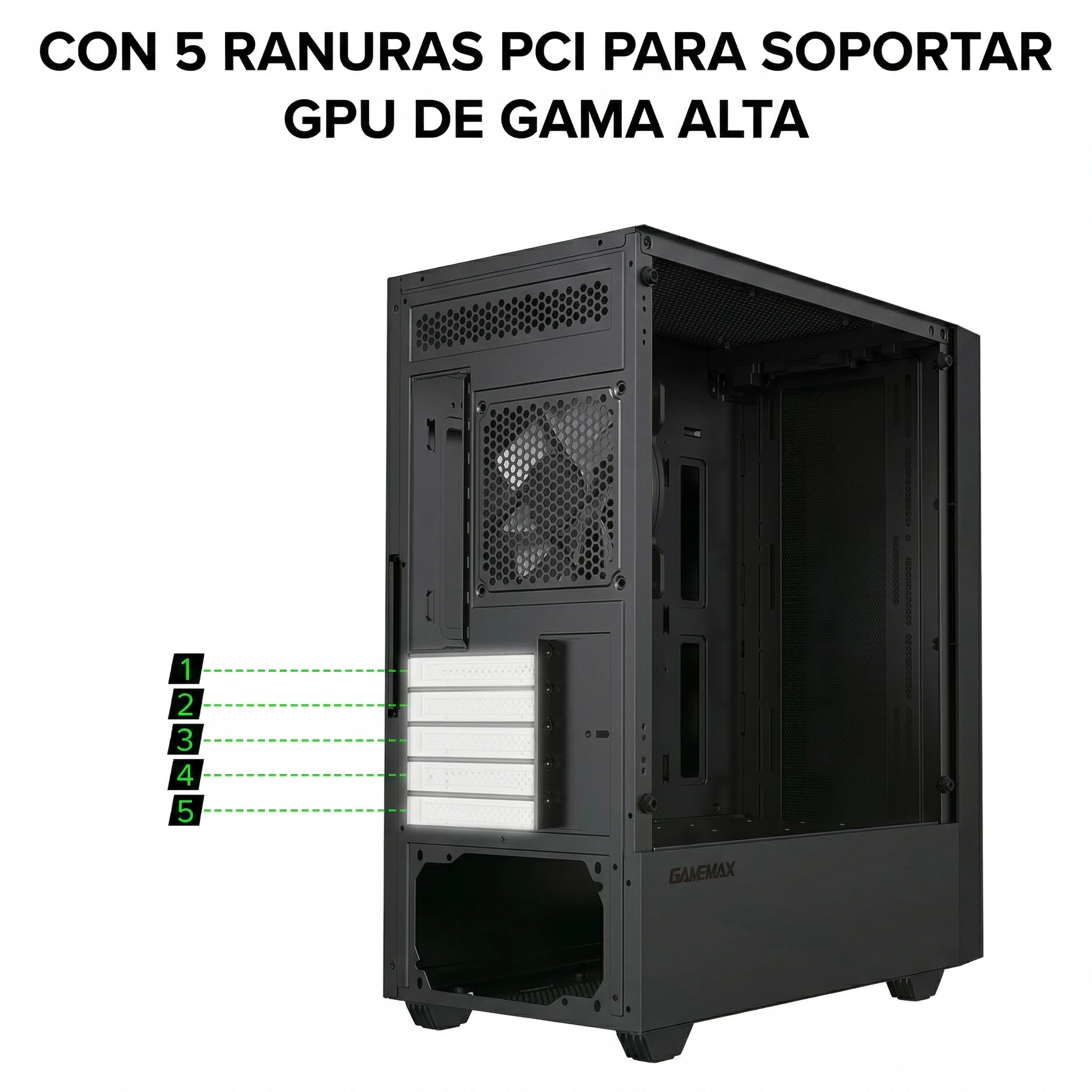 Imagen 16 de Gabinete Gamemax Storm Black mATX, Vidrio Lateral 2*USB2.0 1*USB2.0 1*FAN, Negro