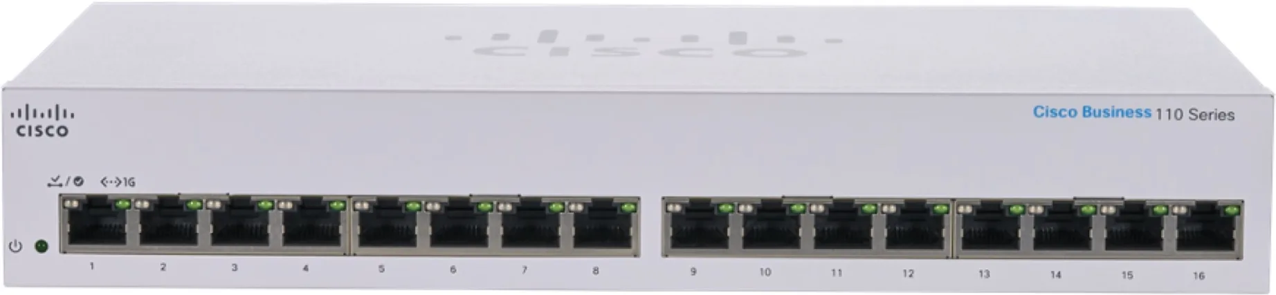 Imagen 0 de Switch Cisco CBS110 Unmanaged 16 Puertos 10/100/1000 GE Montaje Rack/Pared/mesa