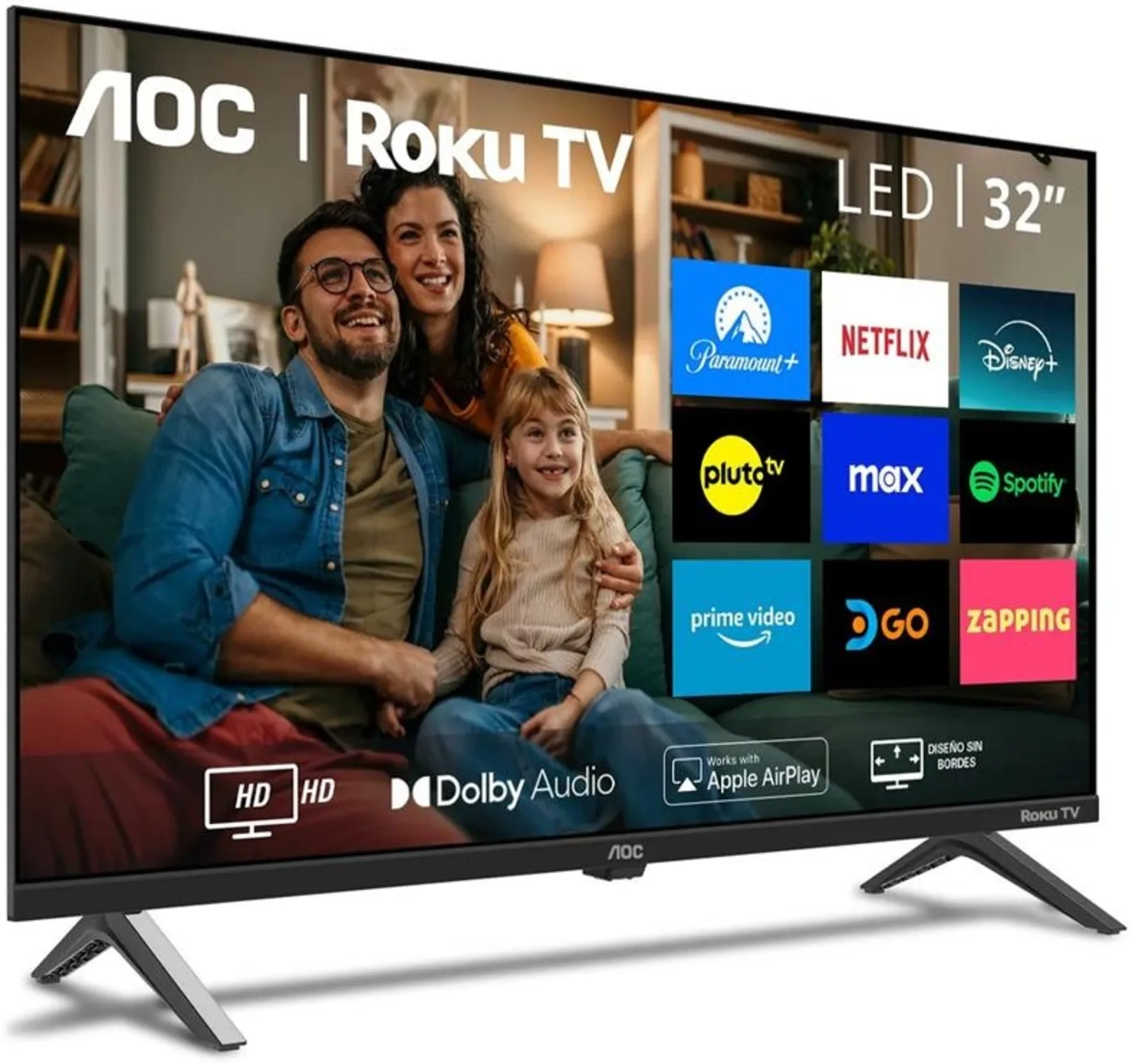 Imagen 1 de Smart TV AOC Roku TV 32" Series 32S5045 LED HD WIFI HDMI USB 