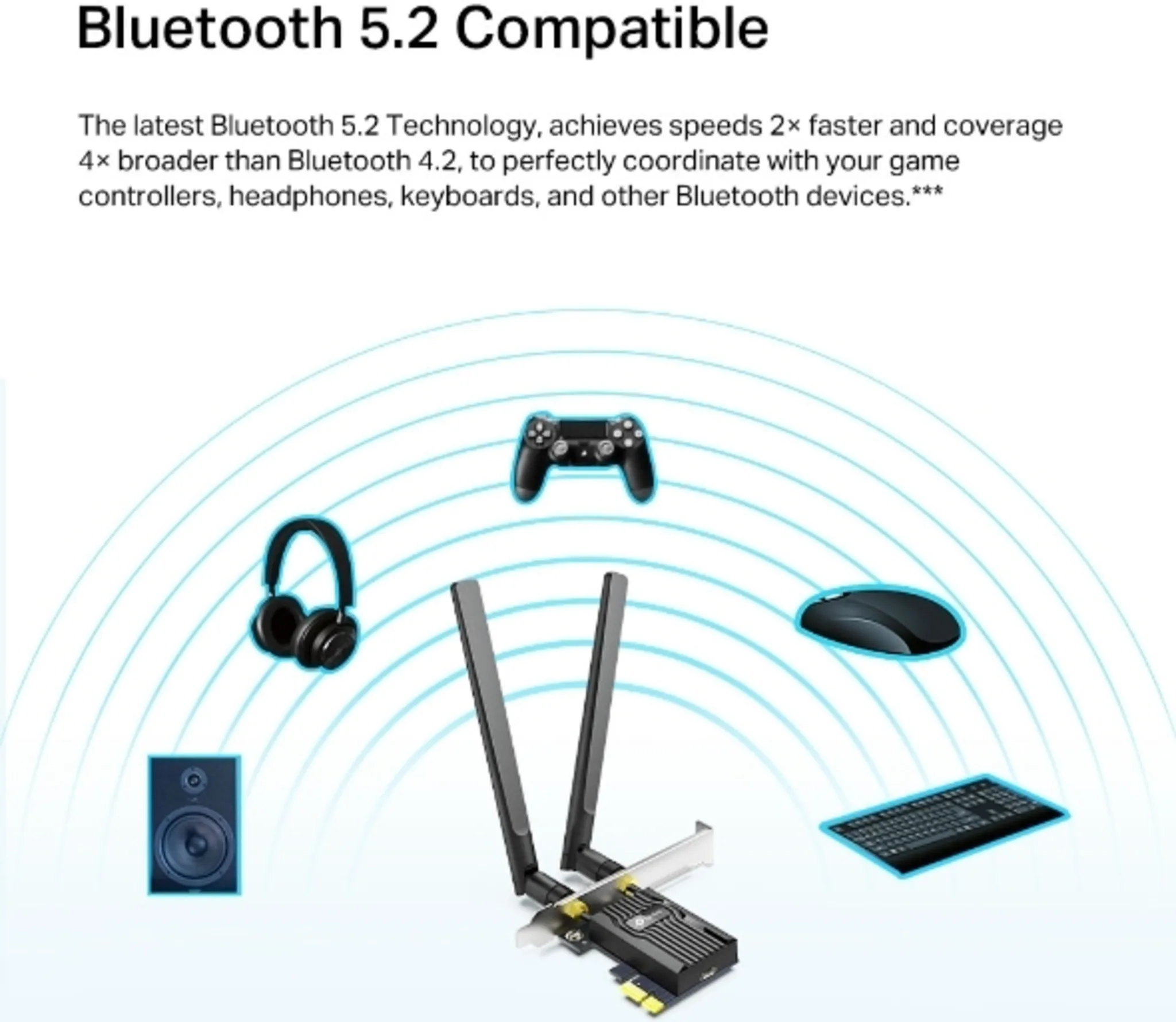 Imagen 1 de Tarjeta de Red WiFi TP-Link AX1800, PCIe x1, WIFI 6 Bluetooth v5.2, 2 antenas