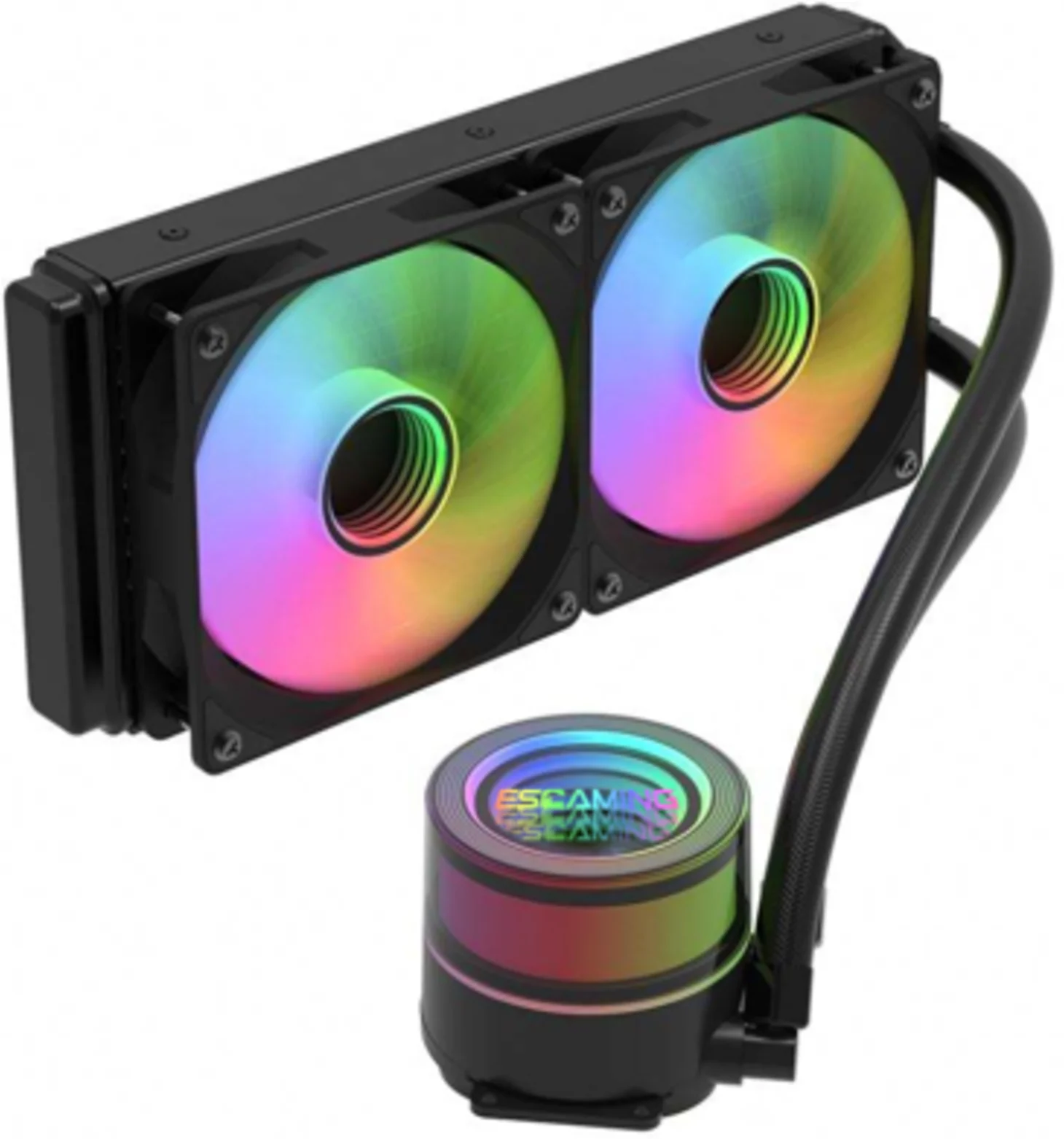 Imagen 1 de VENTILADOR CPU WATER COOLER CZ-240B-BK ARGB 240 ESGAMING