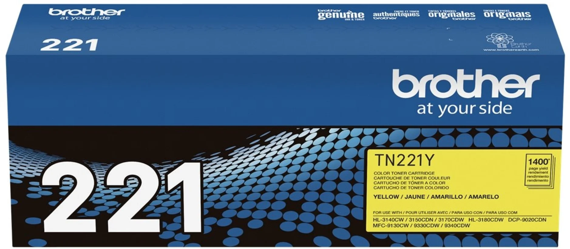 Imagen 0 de Toner Brother TN-221Y Amarillo DCP 9020/MFC-9330CDW, 1.400 Páginas