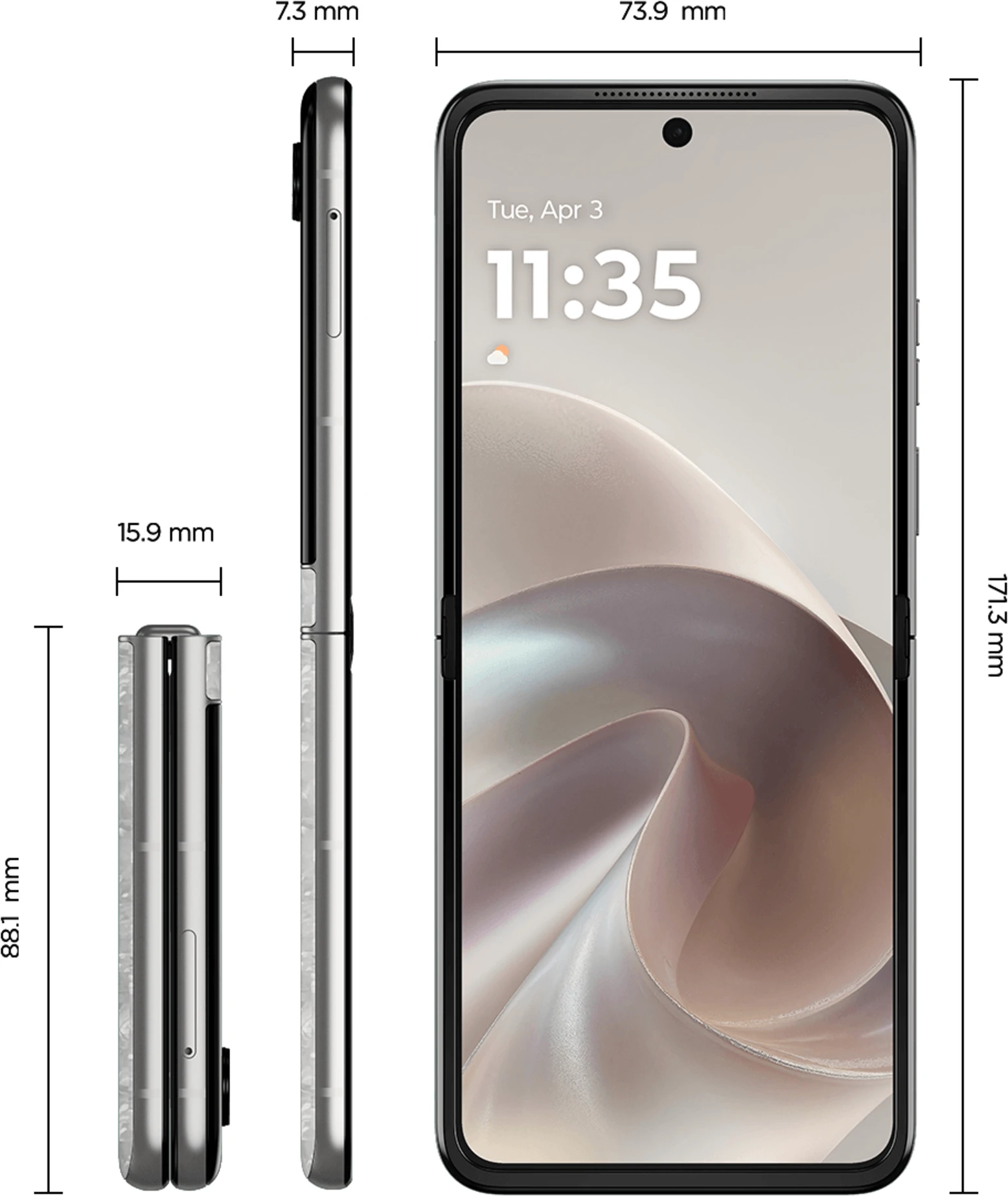 Imagen 6 de Motorola Razr 70 - Cellular phone - white