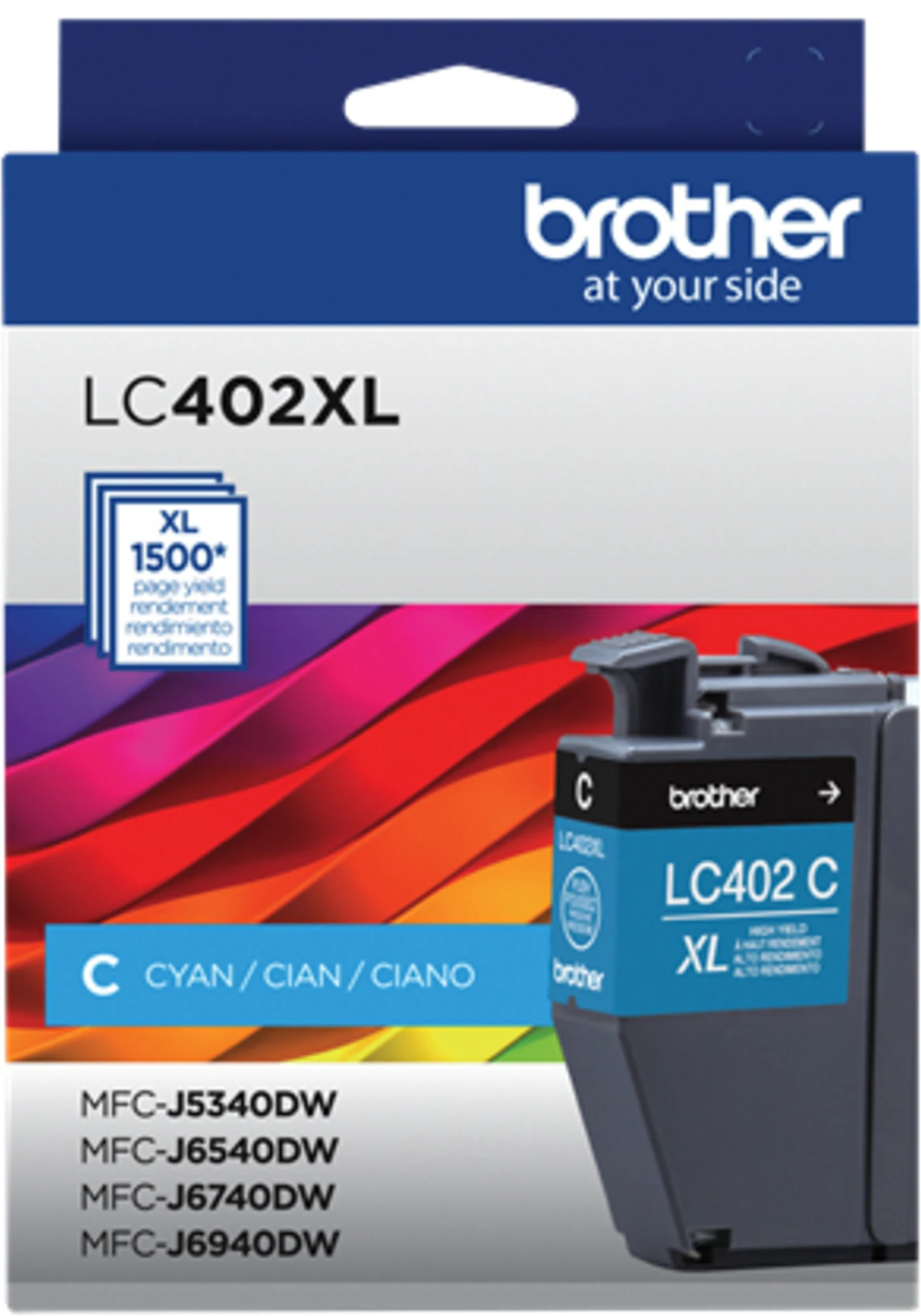Imagen 0 de Cartridge Brother LC402XLCS Cian MFC J5340DW J6740DW J6540DW J6940DW, 1.500Pág