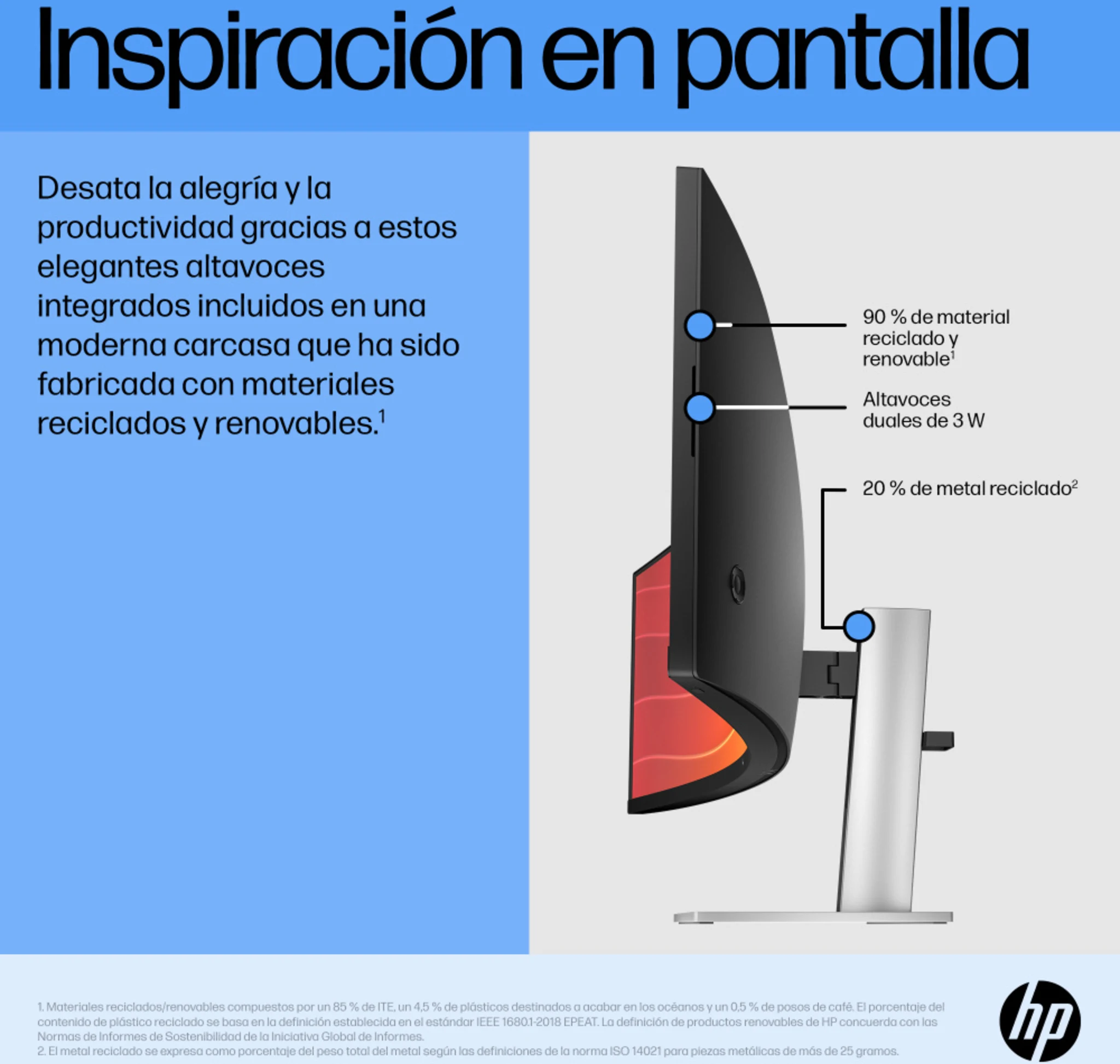 Imagen 11 de Monitor Curvo HP E45C G5 45" VA DQHD 5120*1440 DP HDMI USB-C LAN 3 ms GtG
