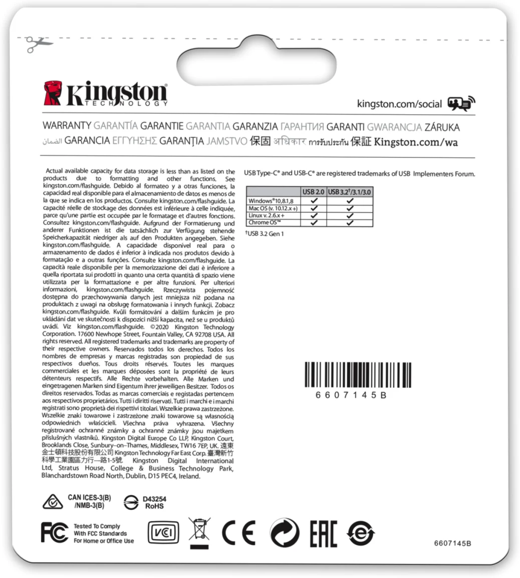Imagen 5 de Pendrive 256GB Kingston DataTraveler microDuo 3C dual USB-A/USB-C Lec200MB/s