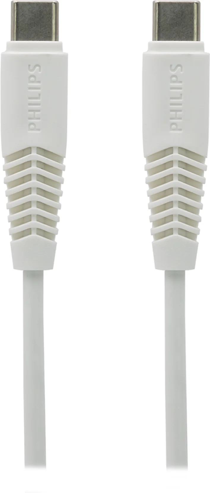 Imagen 0 de DLC5531CW CABLE PHILIPS UBC-C A USB-C 1M 2A MAX BLANCO