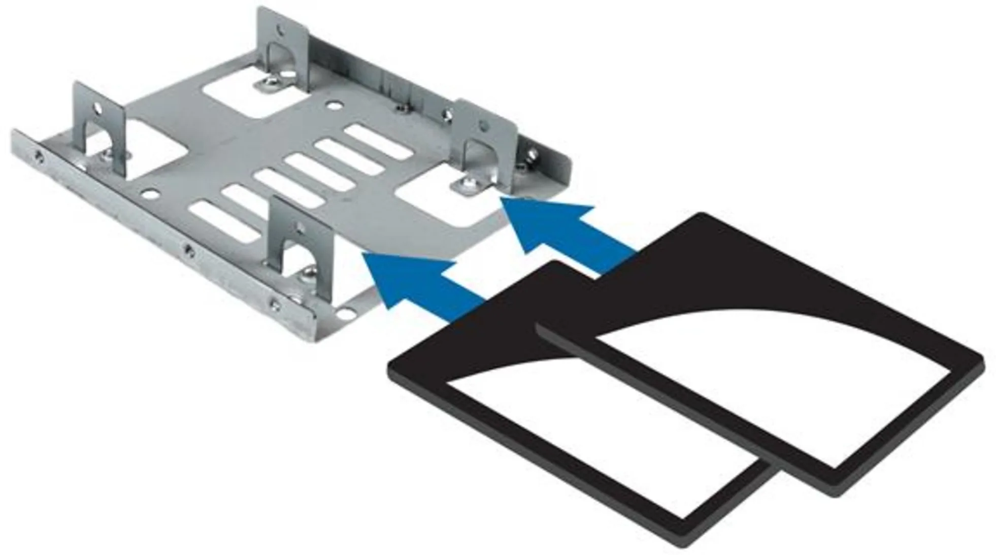 Imagen 4 de Bracket Adaptador p/ PC de 2 Unidade SSD 2.5" a 3.5" Incluye Juego de Tornillos