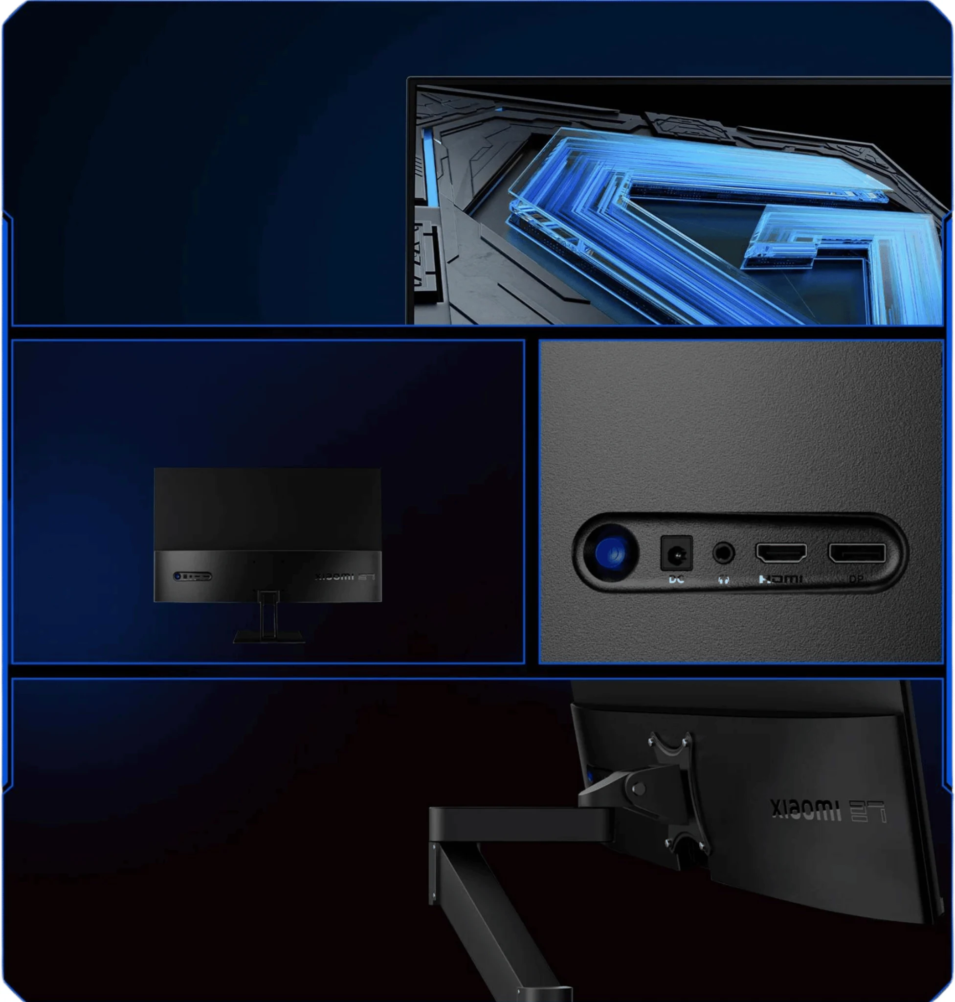 Imagen 6 de Monitor Gamer Xiaomi G27i 27" Full HD 1920*1080 LED ISP DP HDMI Jack 165Hz 