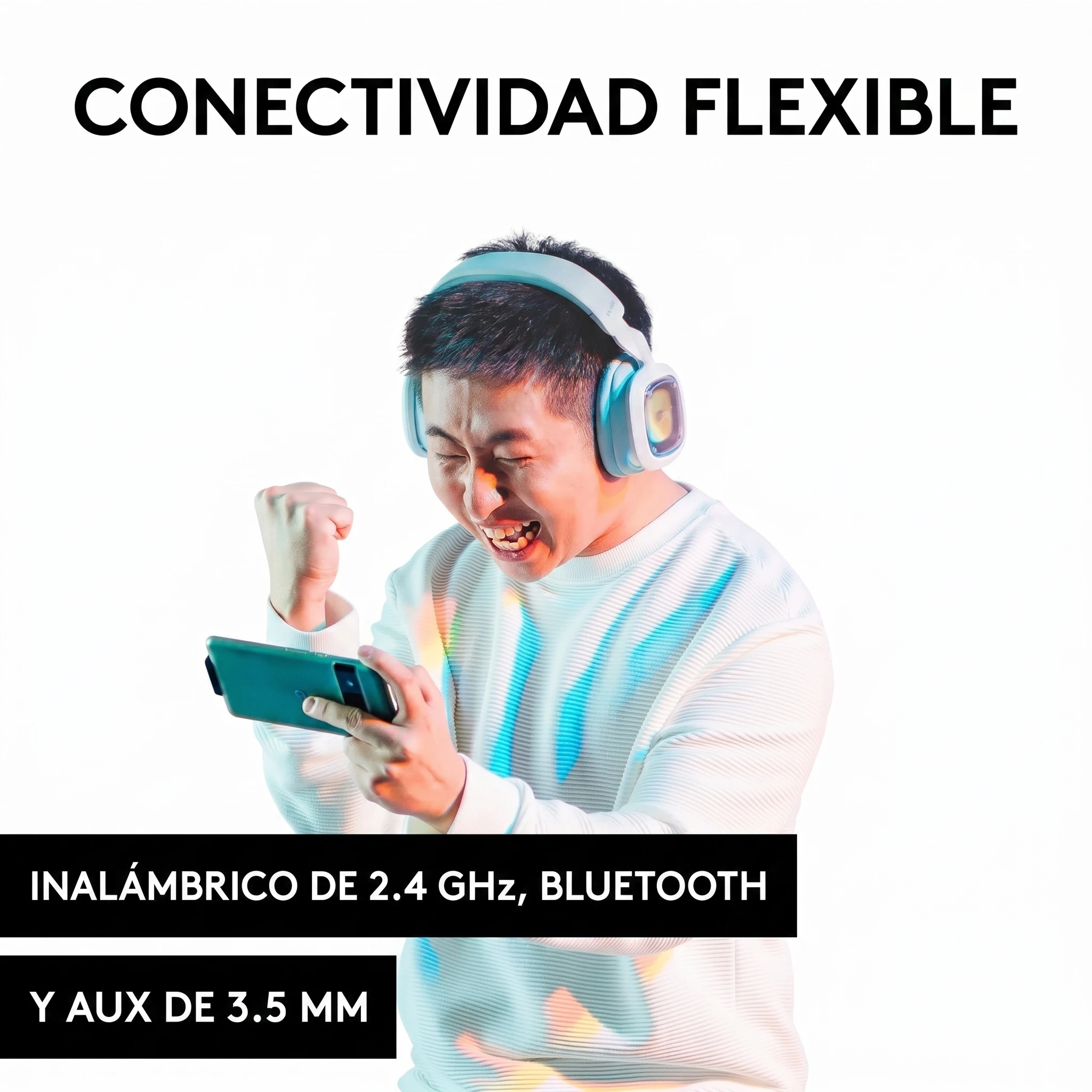 Imagen 1 de Audífonos Gamer Inalámbrico Logitech Astro  A30 Lightspeed PS Blanco Púrpura