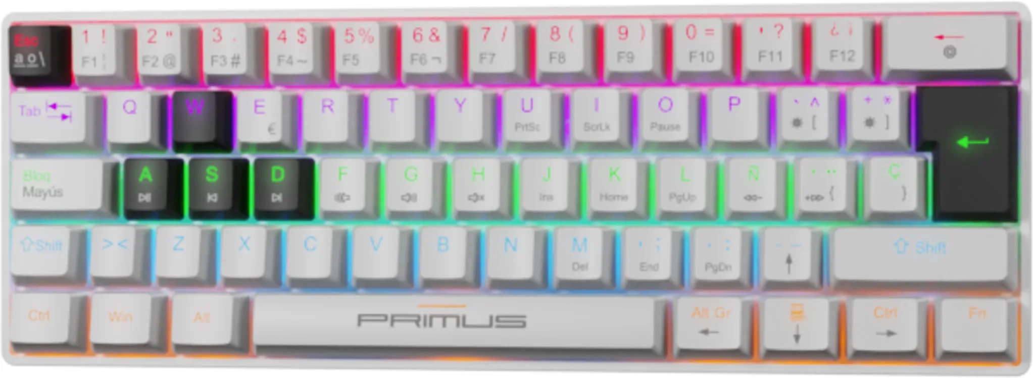 Imagen 0 de Primus Gaming - Keyboard - Wired - Spanish - USB 2.0 - Ergonomic Design - Black/white