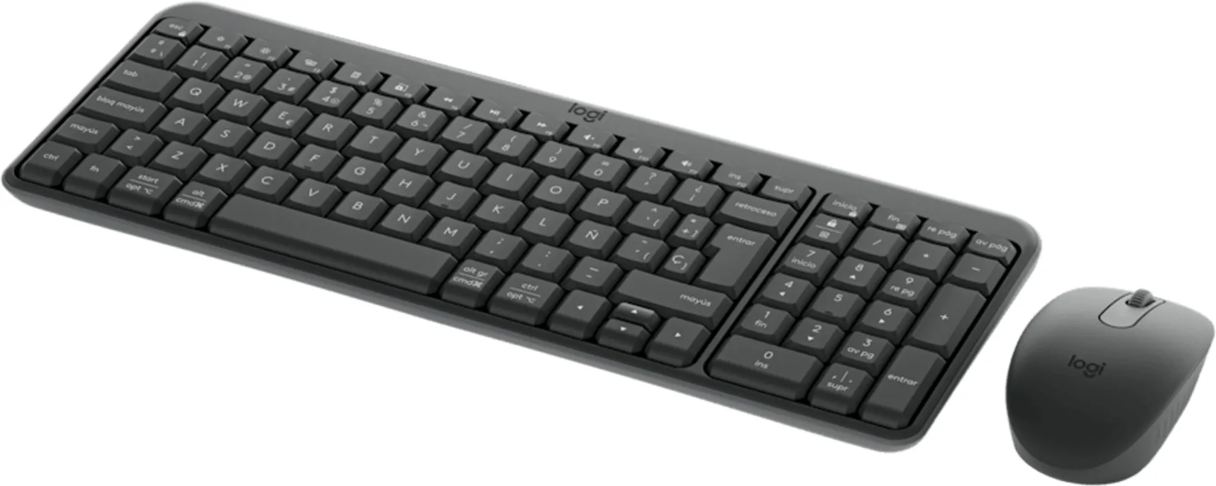 Imagen 4 de Kit Teclado Mouse Inalámbrico Logitech MK250 Compact, Qwerty Bluetooth Grafito