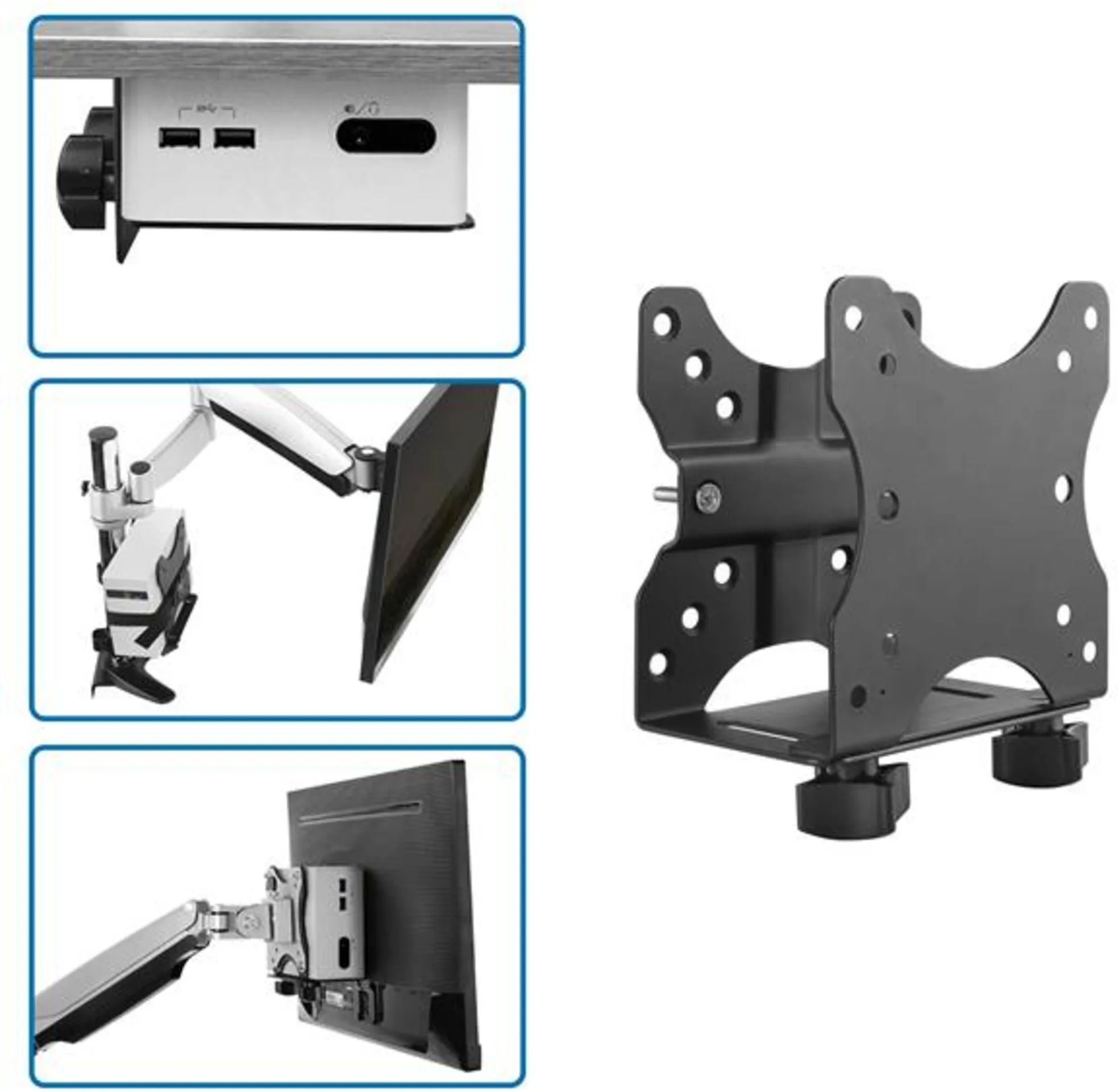 Imagen 6 de Soporte VESA para Mini PC / Thin Clients /Docking Station Ajustable Hasta 5kg