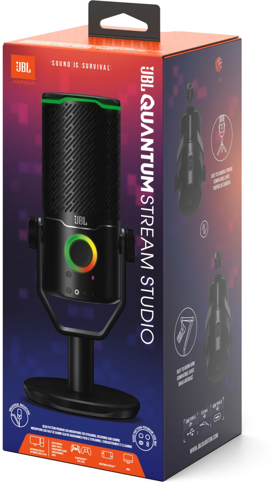 Imagen 9 de Micrófono JBL Quantum Stream Studio, USB Color Negro para Sreaming