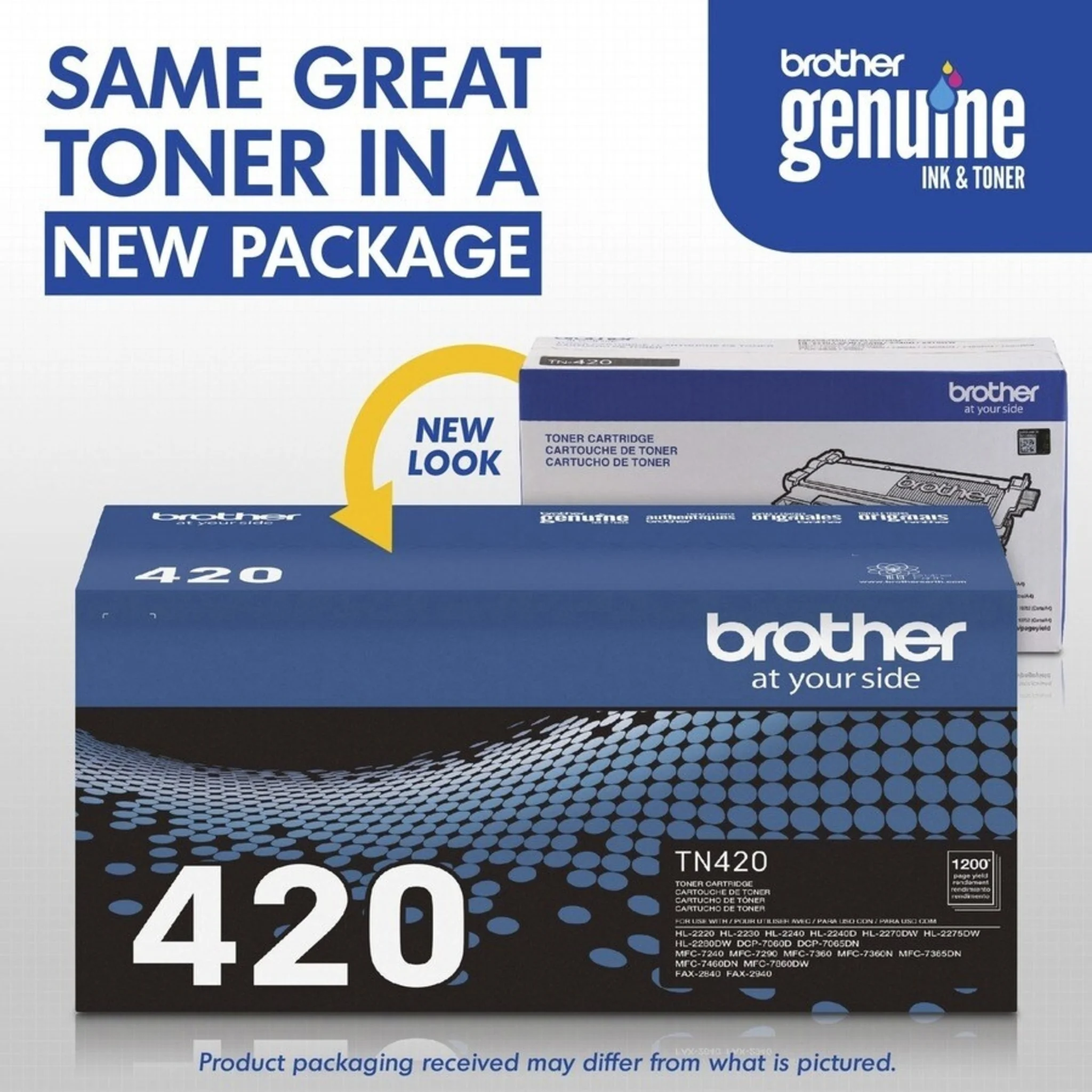 Imagen 1 de Toner Brother TN-420 Negro para Impr Láser HL-2270DW-HL2240, 1200 Pag. 