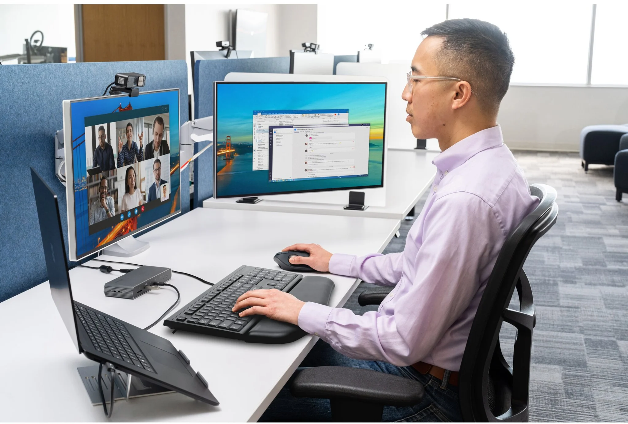 Imagen 5 de Teclado Alámbrico Kensington KB100 EQ, Español Tamaño completo Res.Derrame Negro